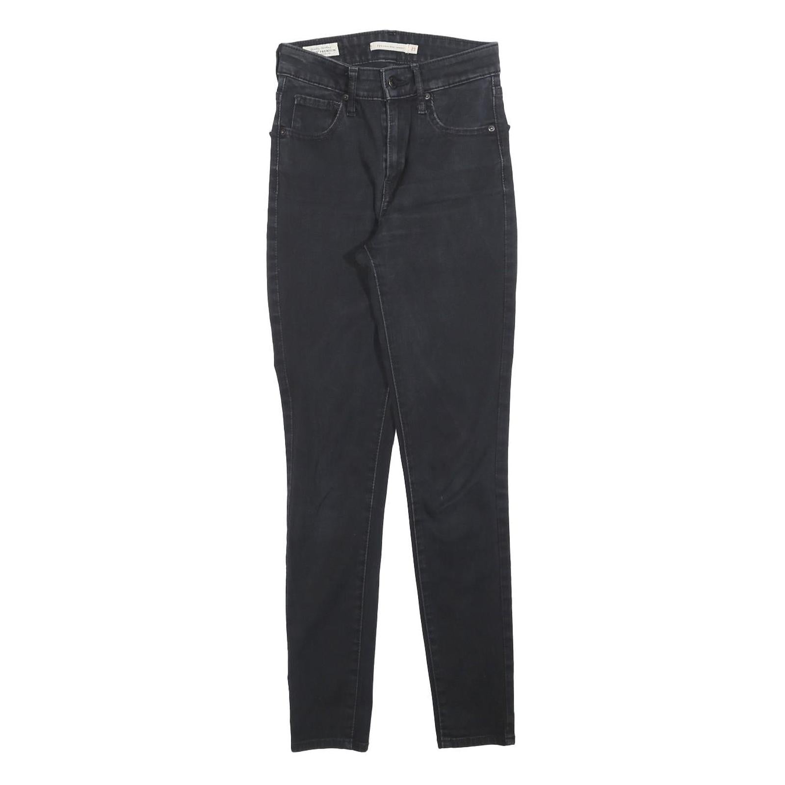 LEVI'S 721 Womens Jeans Black Slim Skinny Denim Dark W23 L28 Stretch Fashion Refurbished - N/A refurbished available on Cerqular