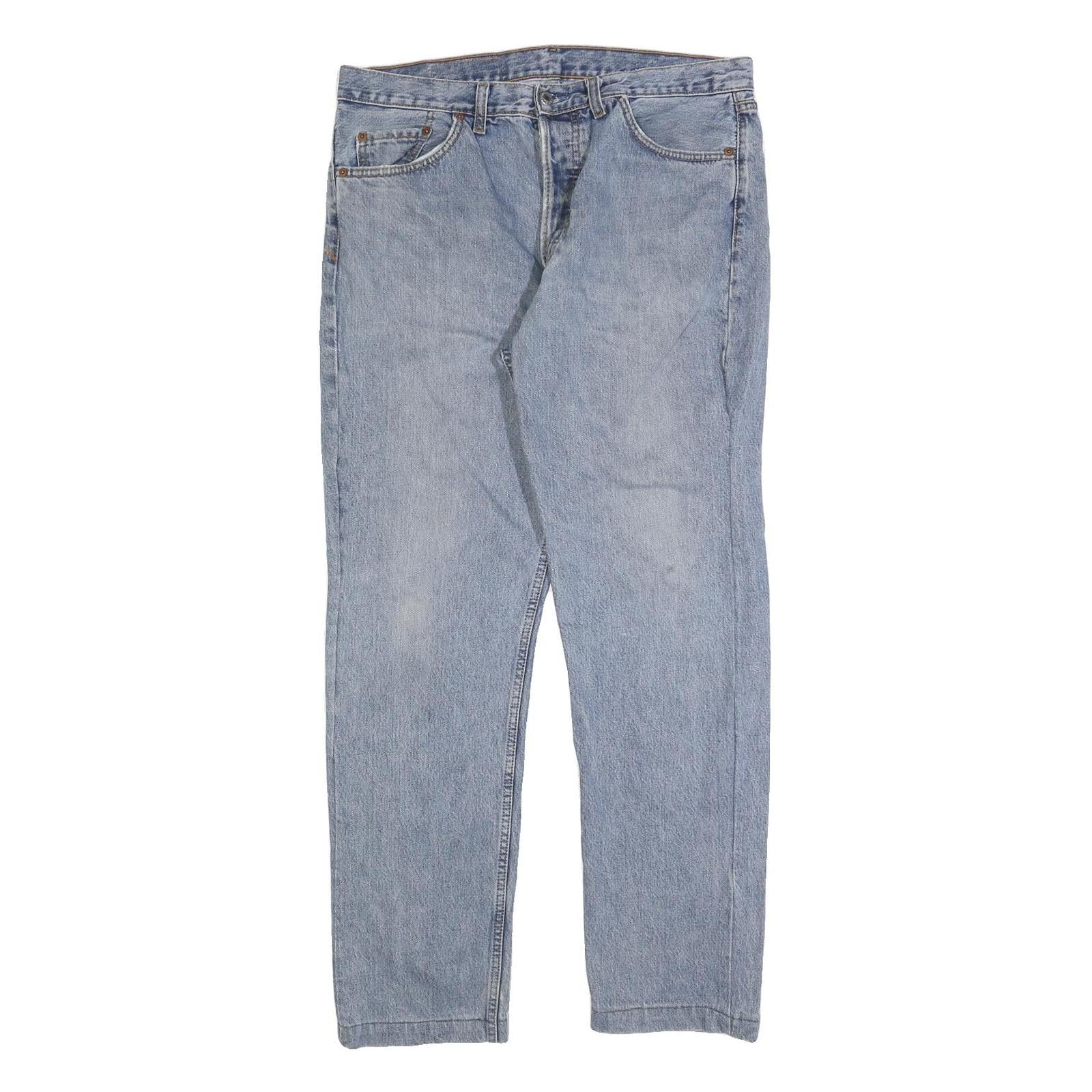 LEVI'S 501 Mens Jeans Blue Regular Straight Denim Light W36 L30 Classic Fit Refurbished - N/A refurbished available on Cerqular