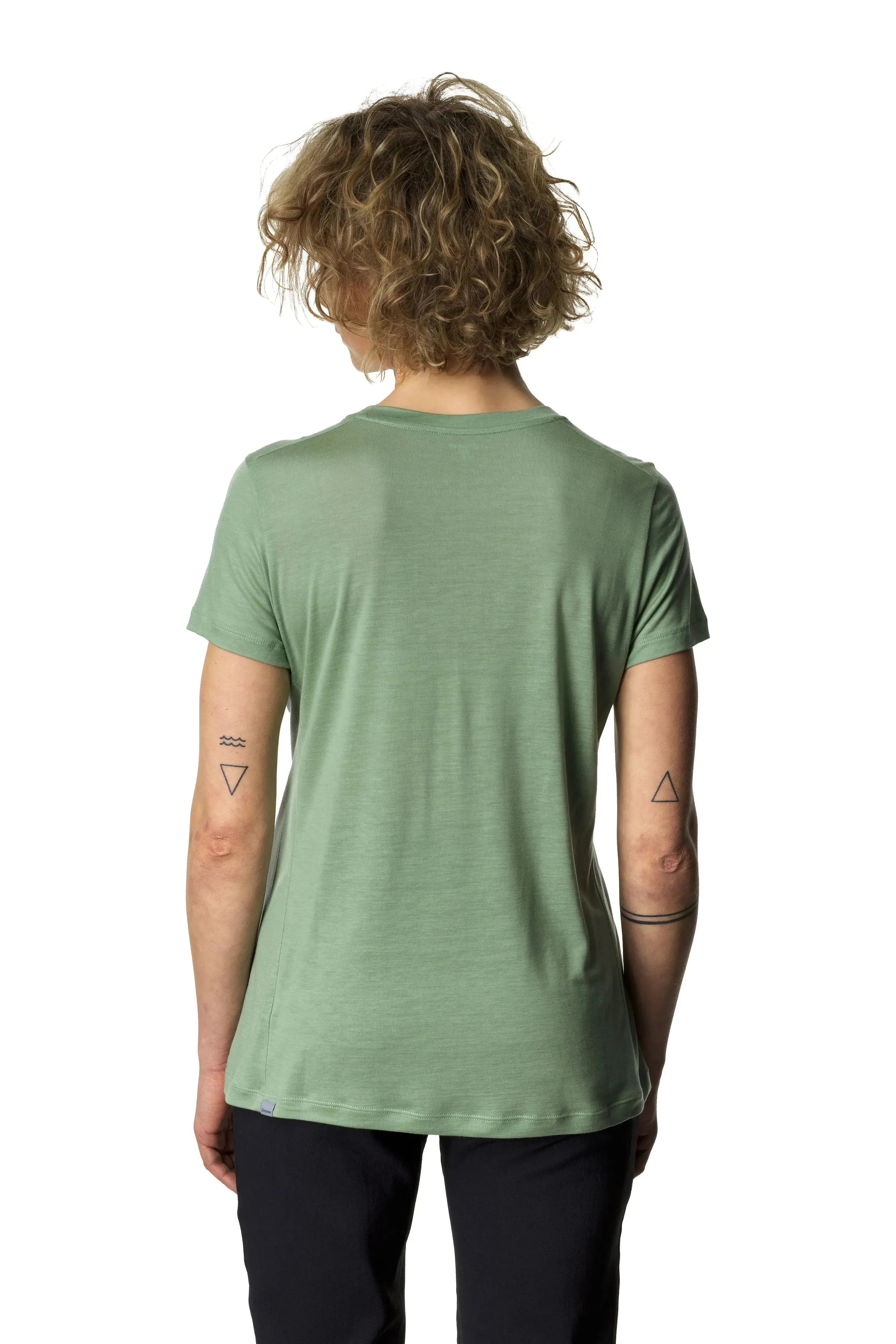 W's Tree Message Tee | Color: Ginkgo Green | Size: XS Refurbished - Houdini Sportswear refurbished available on Cerqular