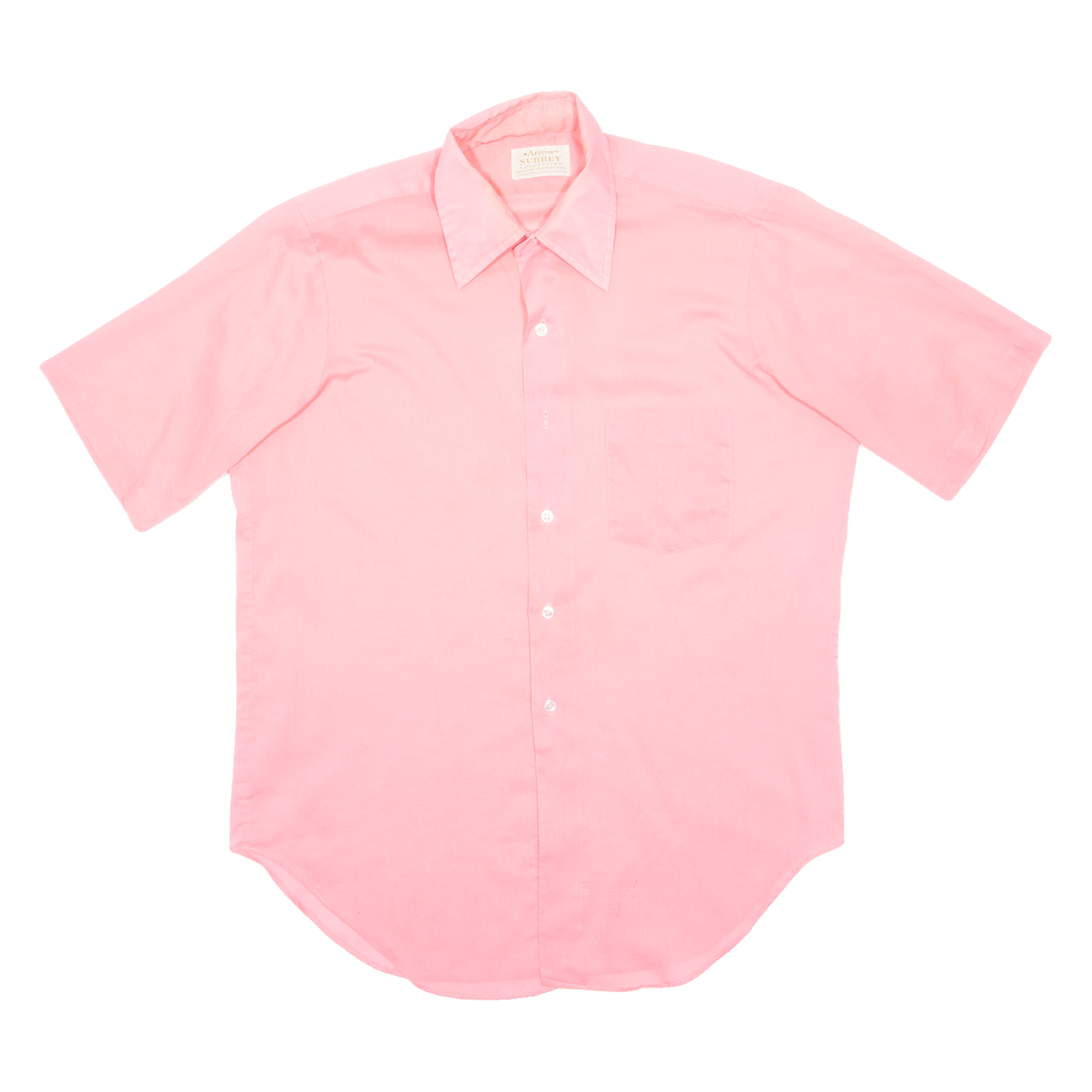 ARROW SURREY Mens Plain Shirt Pink S Refurbished - N/A refurbished available on Cerqular