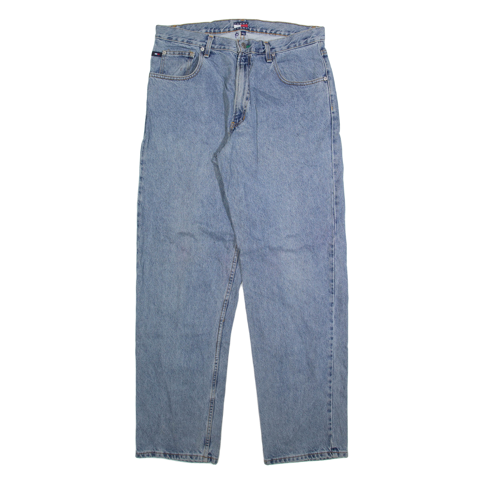 TOMMY HILFIGER Mens Jeans Blue Regular Straight W34 L34 Refurbished - N/A refurbished available on Cerqular