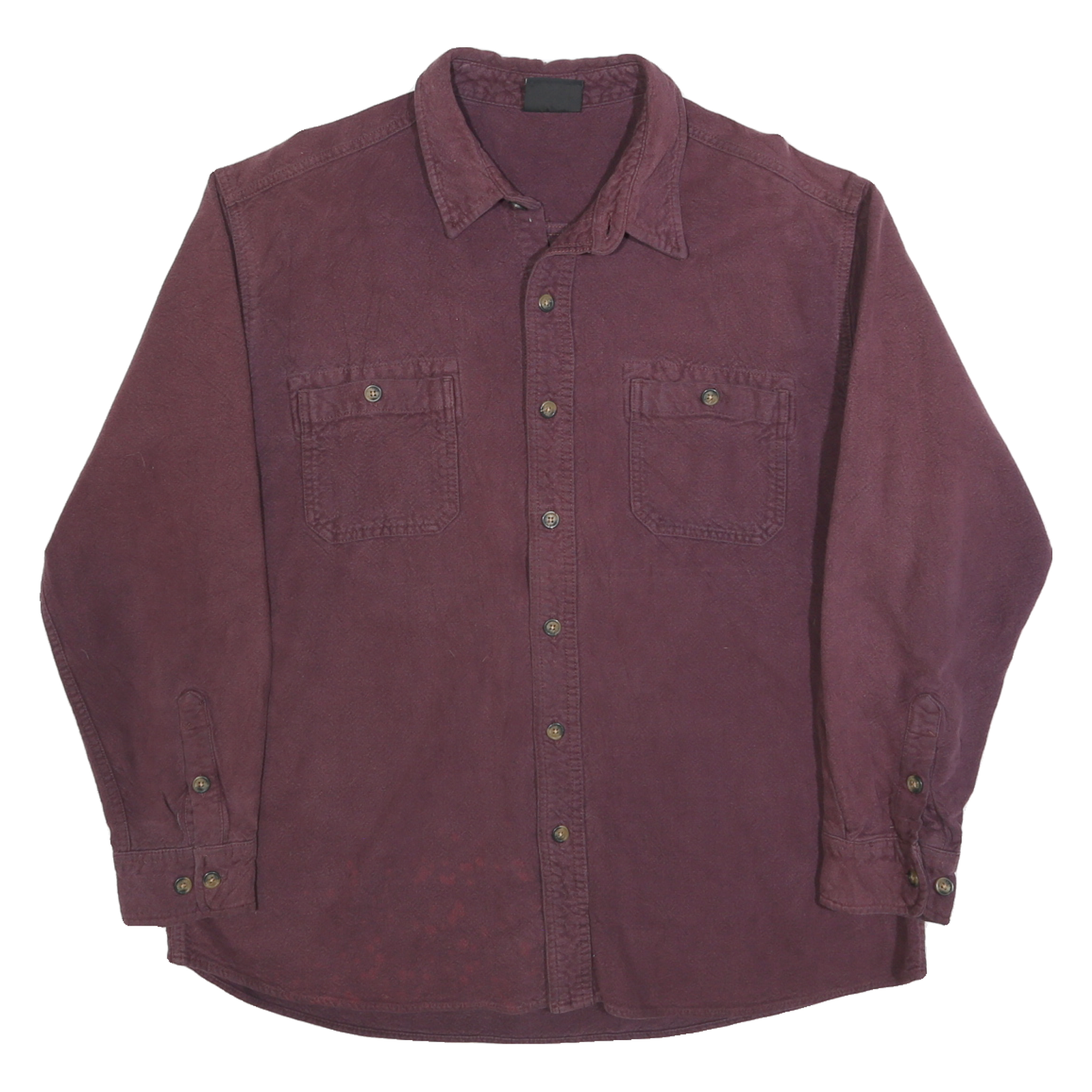 DICKIES Mens Maroon Shirt L Cotton Blend Button Pocket Workwear Casual Refurbished - N/A refurbished available on Cerqular