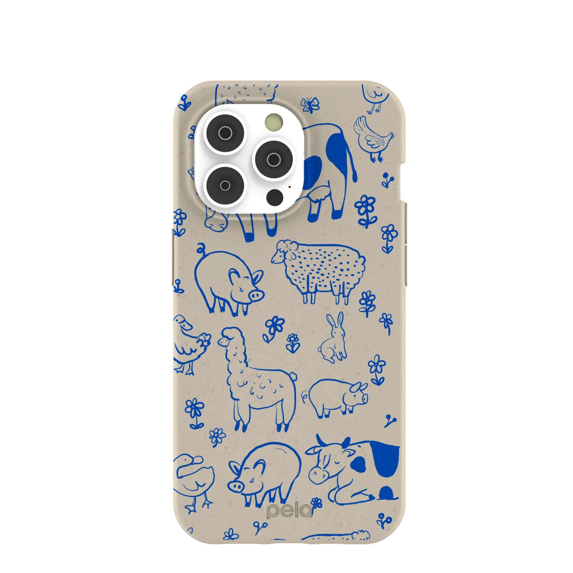 London Fog Happy Farmyard iPhone 14 Pro Case Refurbished - Pela Case refurbished available on Cerqular