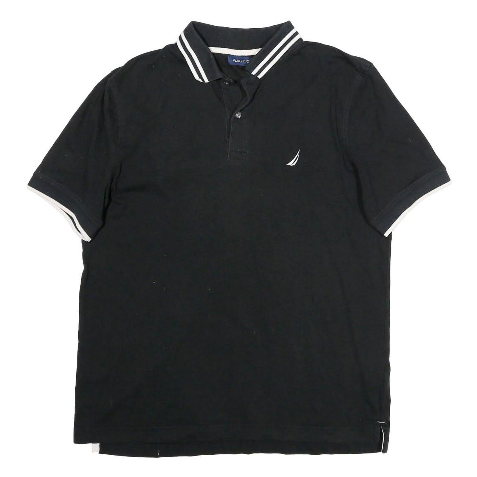 Buy NAUTICA Mens Black & White Short Sleeve Plain L Cotton Polo Shirt Contrast Refurbished - $25.99 NAUTICA Mens Black & White Short Sleeve Plain L Cotton Polo Shirt Contrast Refurbished - N/A refurbished available on Cerqular