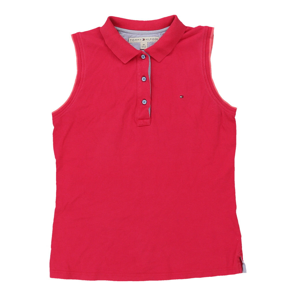 Buy Tommy Hilfiger Polo Shirt - Medium Pink Cotton Refurbished - $20.09 Tommy Hilfiger Polo Shirt - Medium Pink Cotton Refurbished - Thrifted (note: this is a term often used to describe second- refurbished available on Cerqular