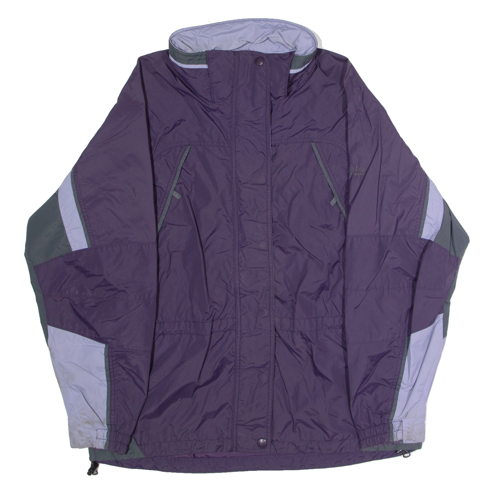 COLUMBIA Fire Ridge Womens Rain Jacket Purple Nylon Colourblock L Refurbished - N/A refurbished available on Cerqular