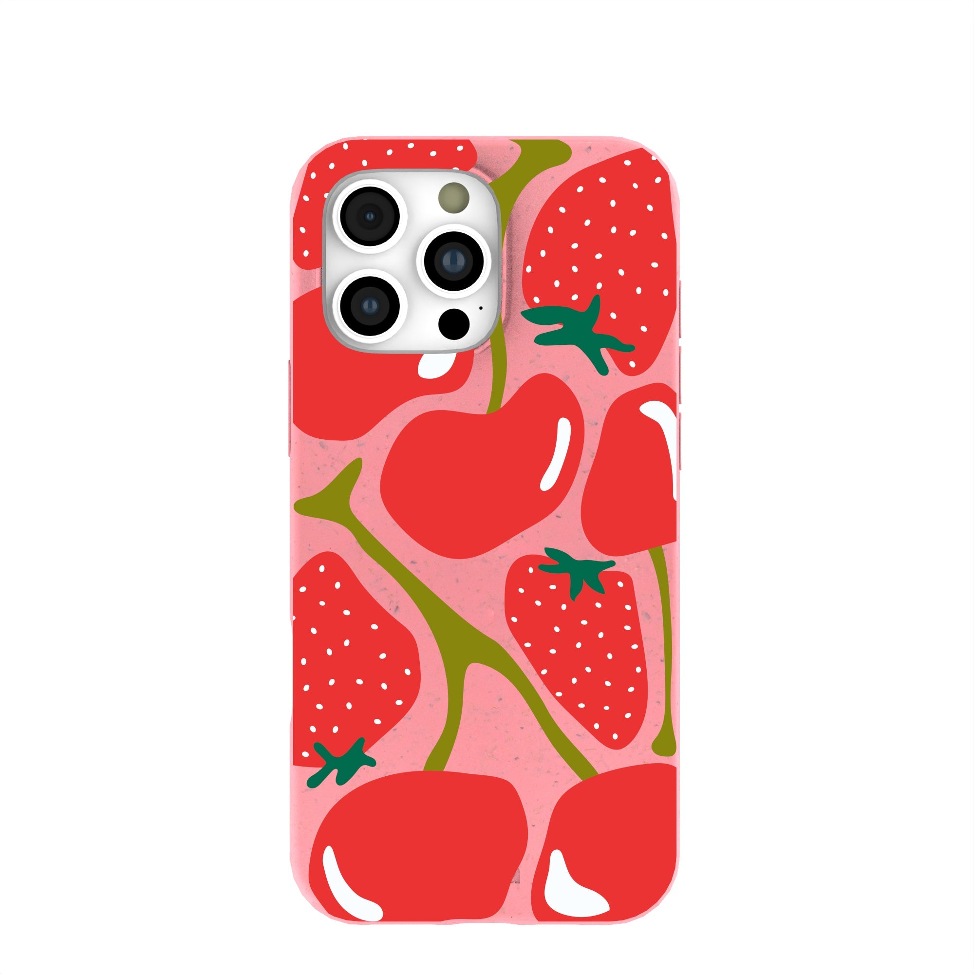 Bubblegum Pink Cherry Berry iPhone 16 Pro Max Case Refurbished - Pela Case refurbished available on Cerqular