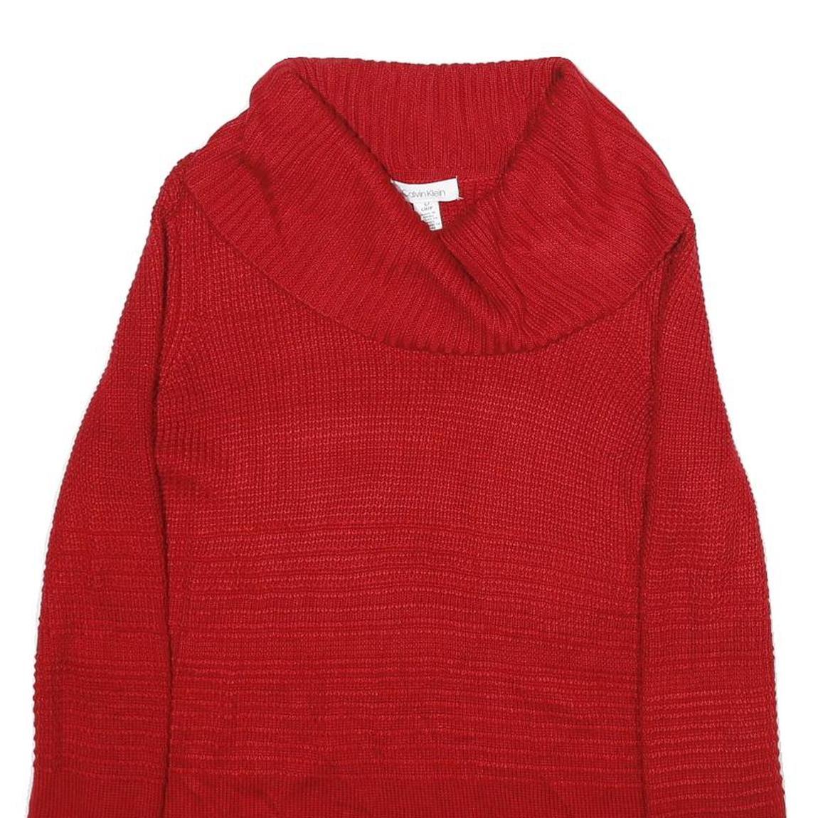 Buy CALVIN KLEIN Womens Red Plain Pullover Roll Neck Chunky Knit S Acrylic Jumper Refurbished - $58.49 CALVIN KLEIN Womens Red Plain Pullover Roll Neck Chunky Knit S Acrylic Jumper Refurbished - N/A refurbished available on Cerqular