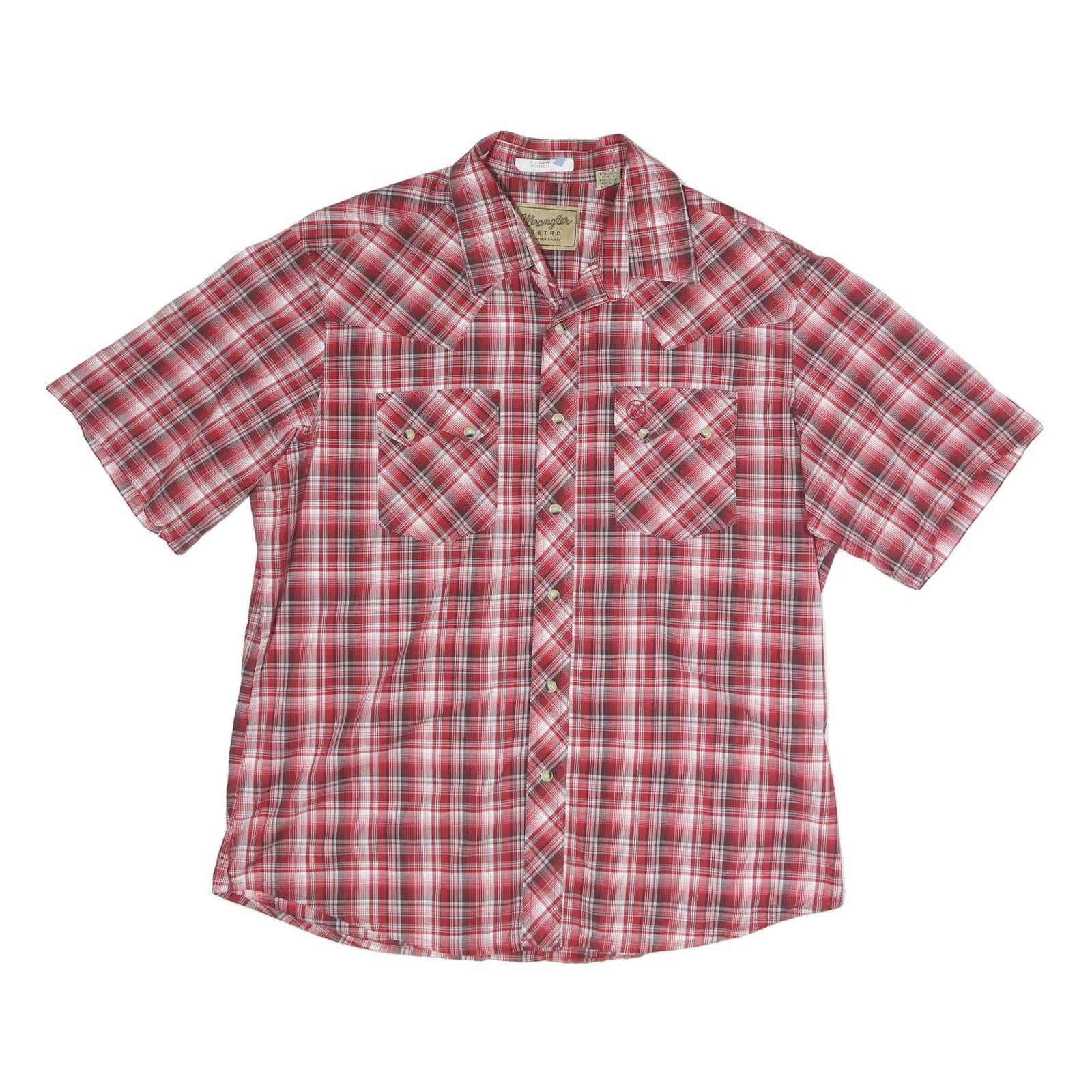 Buy WRANGLER Mens Red & White Check Short Sleeve Shirt XL Casual Western Cotton Refurbished - $33.79 WRANGLER Mens Red & White Check Short Sleeve Shirt XL Casual Western Cotton Refurbished - N/A refurbished available on Cerqular