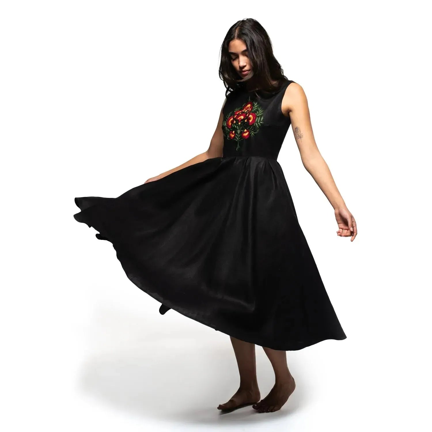 Demeter Midi Dress | Color: Black | Size: S Refurbished - Kurinji (This is a lesser-known brand, but it still exists refurbished available on Cerqular