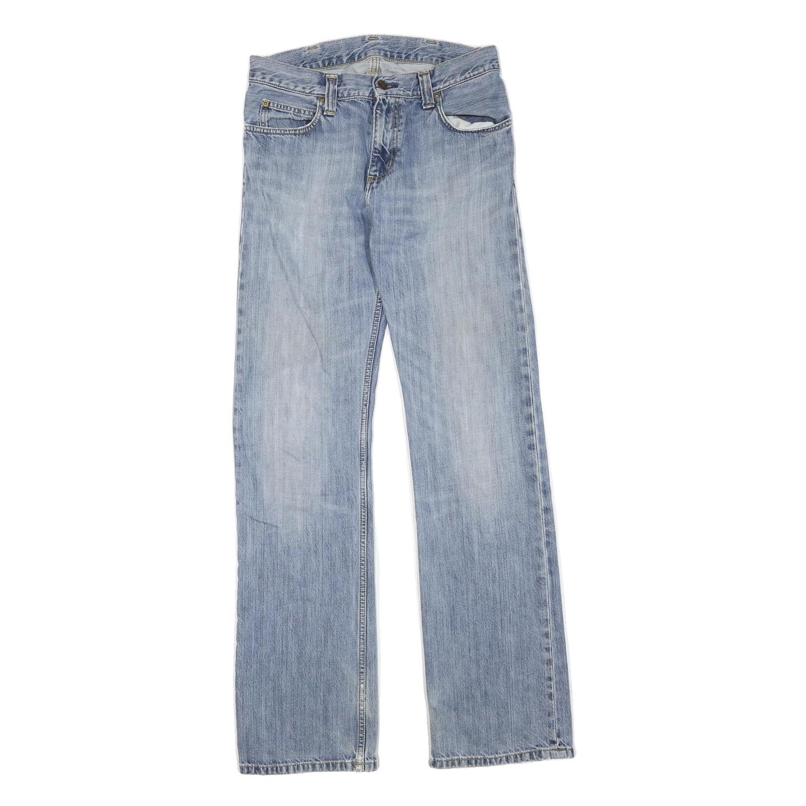CARHARTT Mens Jeans Blue Regular Straight Denim Light W30 L33 Zip Cotton Blend Refurbished - N/A refurbished available on Cerqular