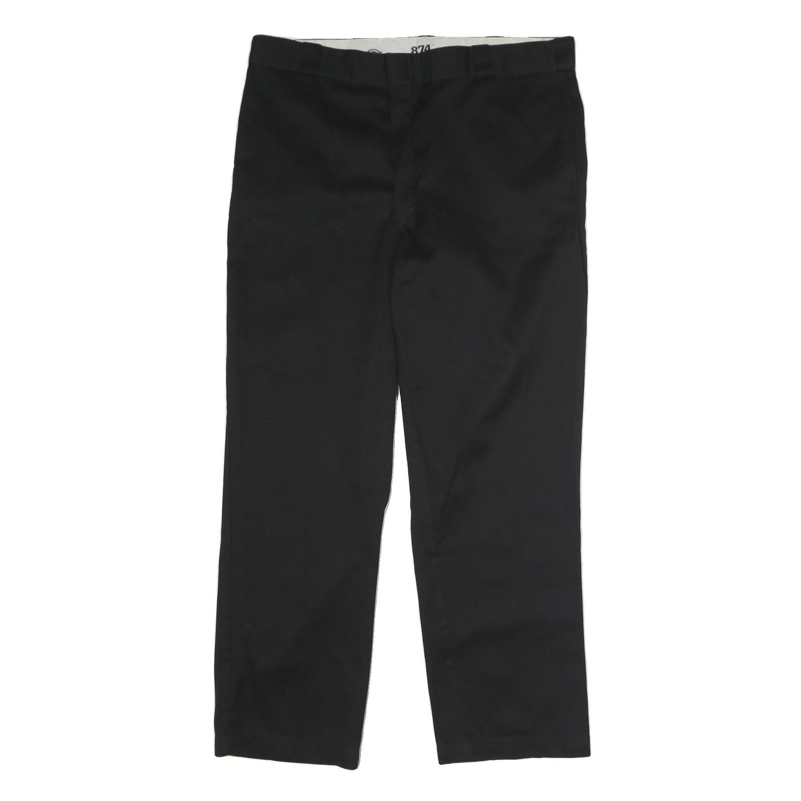 DICKIES Mens Black Classic Zip Trousers W40 L32 Workwear Durable Fit Refurbished - N/A refurbished available on Cerqular
