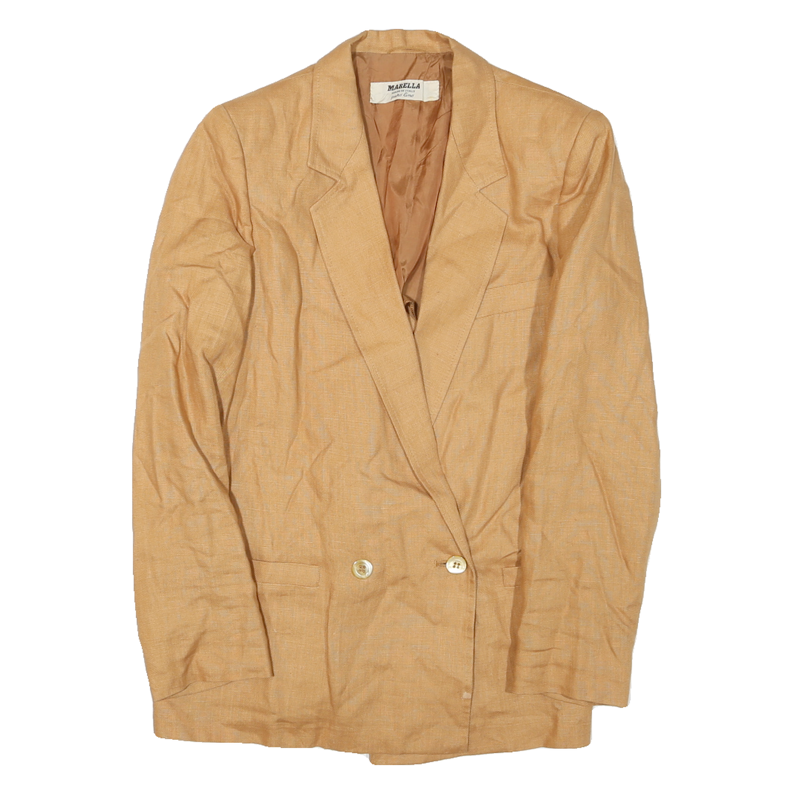 Womens Beige Synthetic Jacket M Button Closure Classic Fit Plain Stylish Smart Refurbished - N/A refurbished available on Cerqular