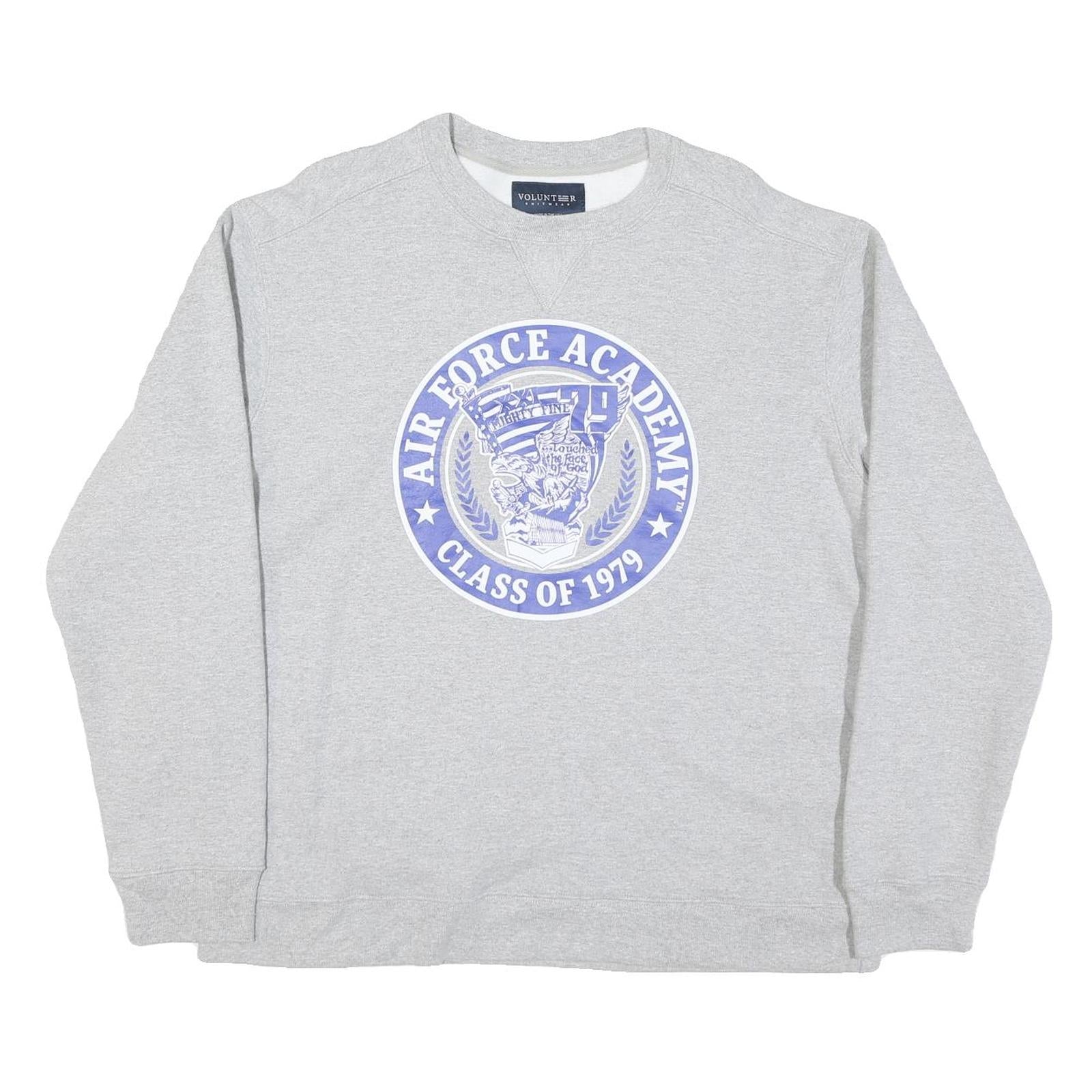 VOLUNTER Mens Grey Air Force Academy Class Of 1979 Crew Neck XL Sweatshirt Refurbished - N/A refurbished available on Cerqular