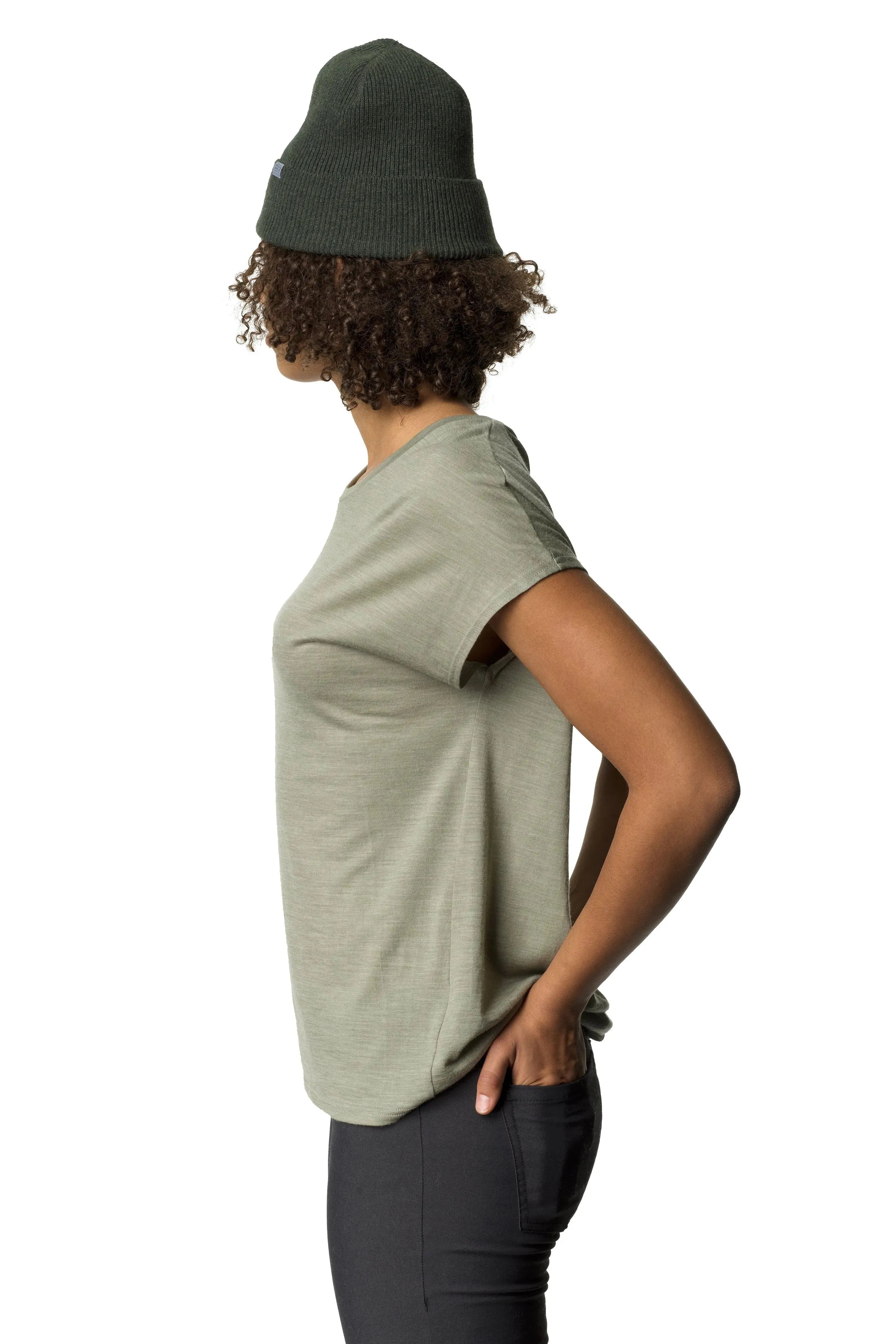 W's Activist Tee | Color: in between green | Size: XS Refurbished - Houdini Sportswear refurbished available on Cerqular