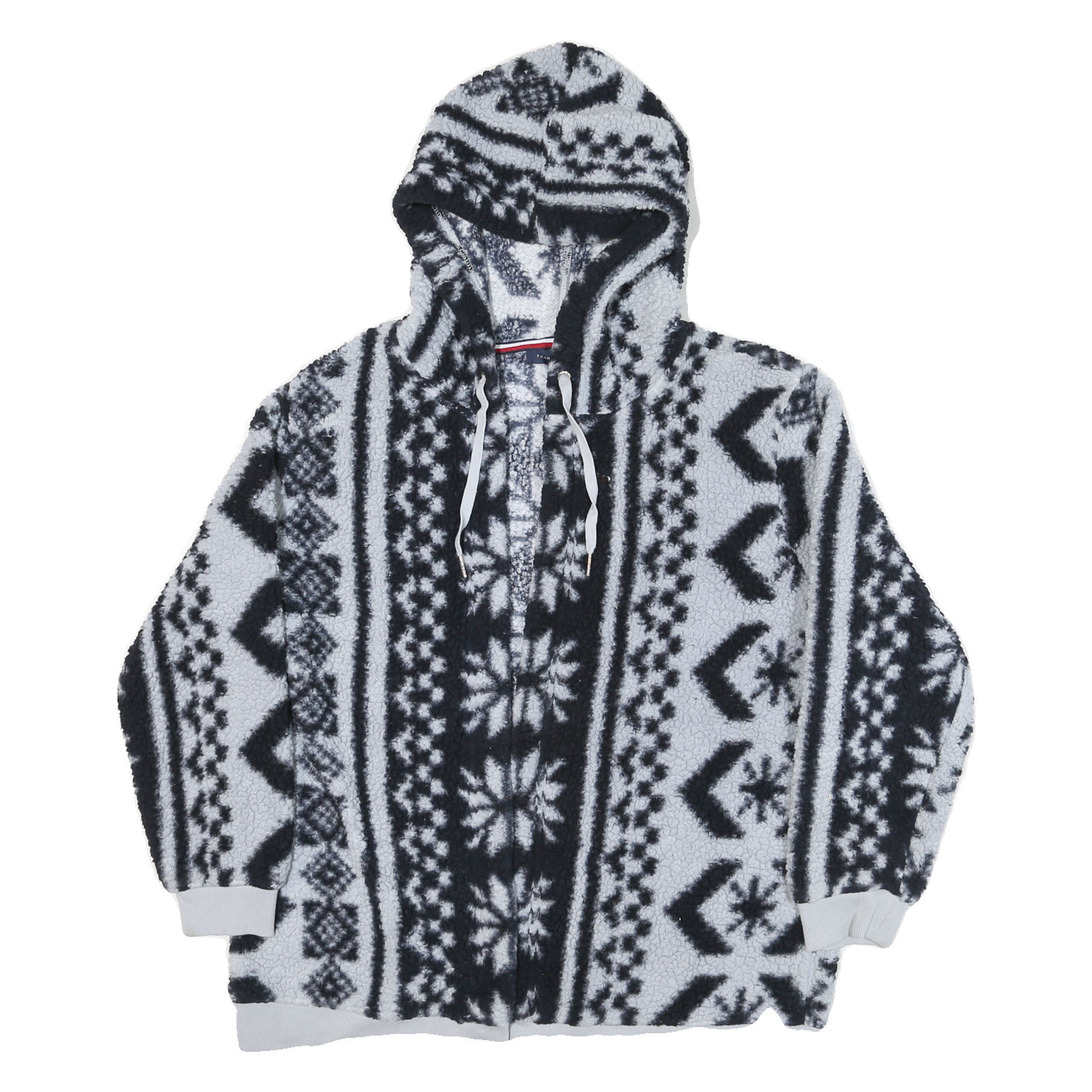 Buy TOMMY HILFIGER Womens Black & White Patterned Fleece Hoodie Jacket L Polyester Refurbished - $51.99 TOMMY HILFIGER Womens Black & White Patterned Fleece Hoodie Jacket L Polyester Refurbished - N/A refurbished available on Cerqular