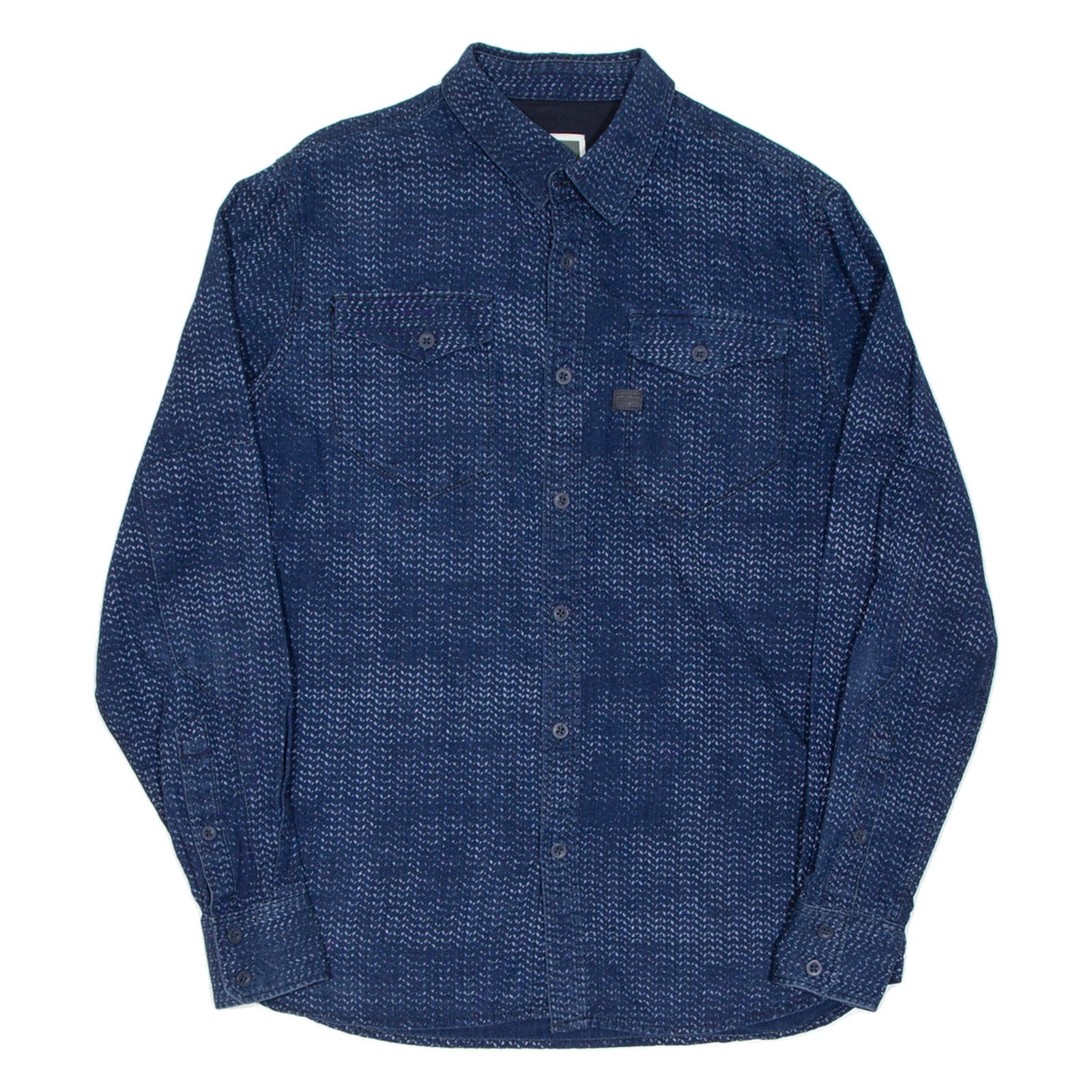 G-STAR RAW Mens Plain Shirt Blue Long Sleeve M Refurbished - N/A refurbished available on Cerqular