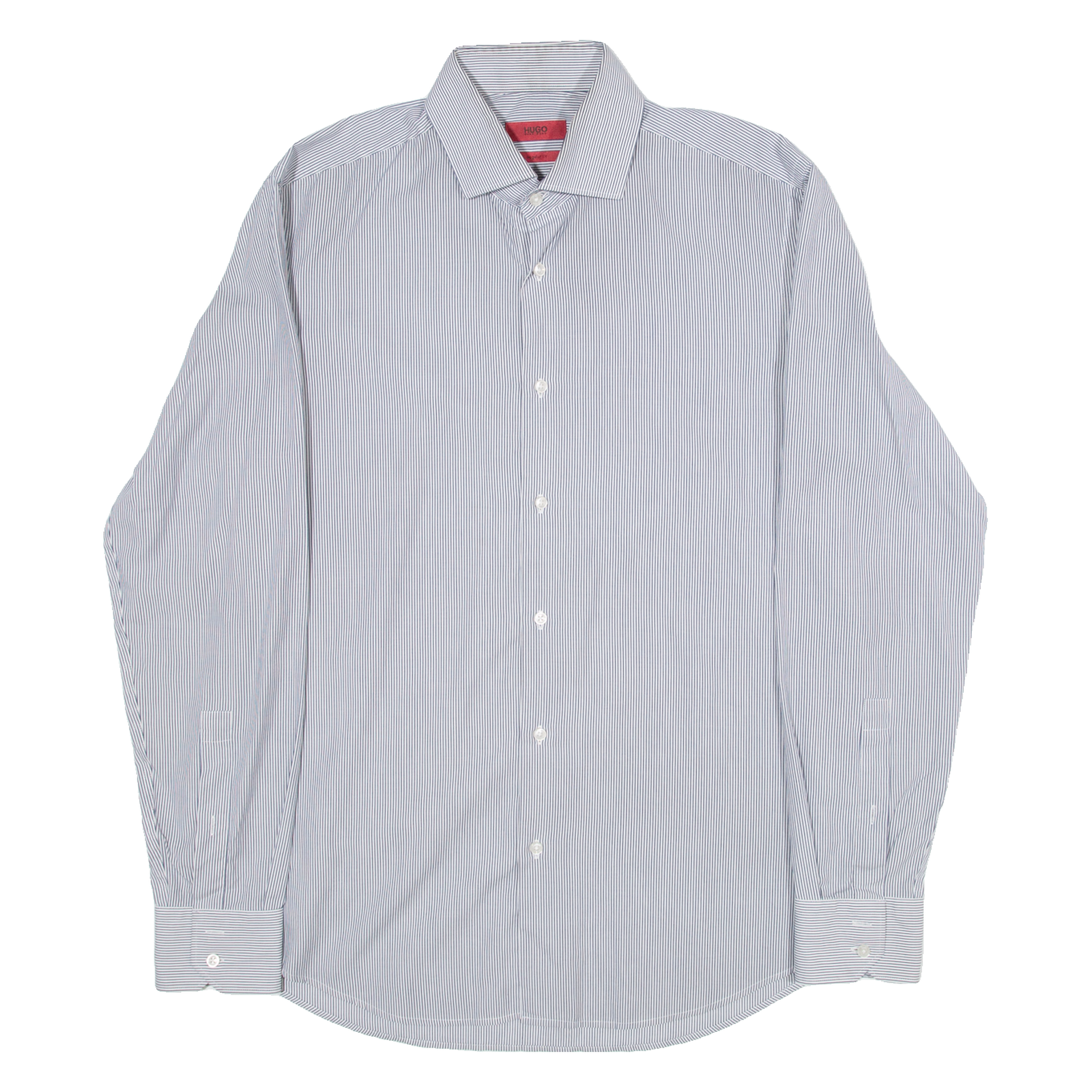 HUGO BOSS Regular Fit Mens Shirt Black Striped Long Sleeve M Refurbished - N/A refurbished available on Cerqular