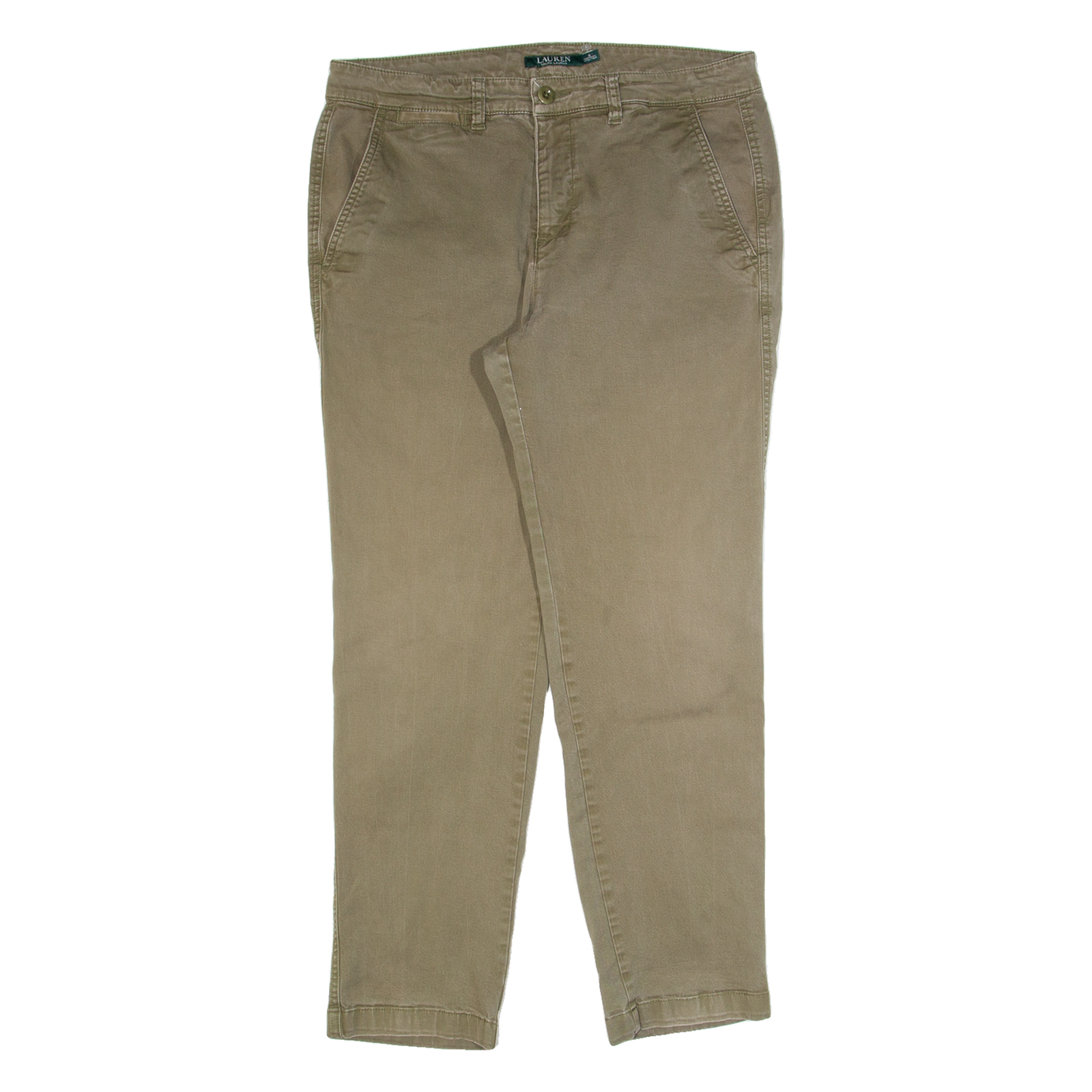 LAUREN RALPH LAUREN Chino Womens Trousers Green Slim Tapered W32 L27 Refurbished - N/A refurbished available on Cerqular