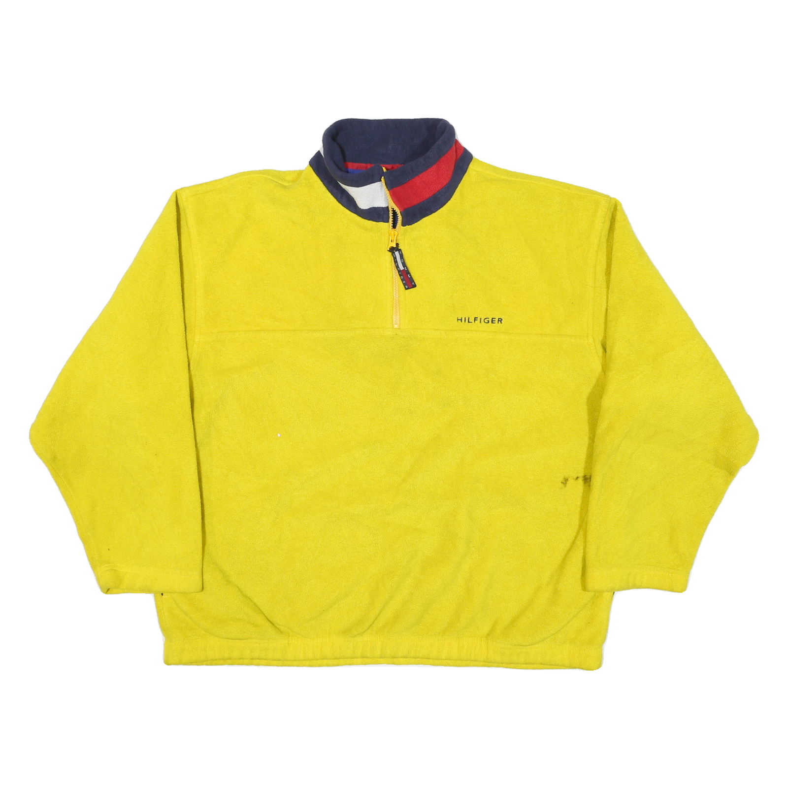 TOMMY HILFIGER Mens Yellow Pullover Plain Crew Neck Basic Knit Jumper L Fleece Refurbished - N/A refurbished available on Cerqular