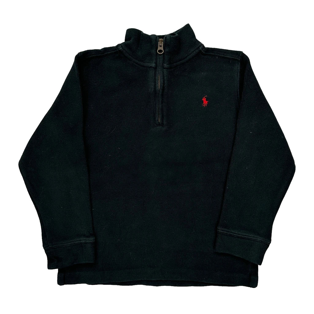 Buy Age 6 Polo By Ralph Lauren 1/4 Zip - Small Black Cotton Refurbished - $16.87 Age 6 Polo By Ralph Lauren 1/4 Zip - Small Black Cotton Refurbished - Thrifted (note: this is a term often used to describe second- refurbished available on Cerqular