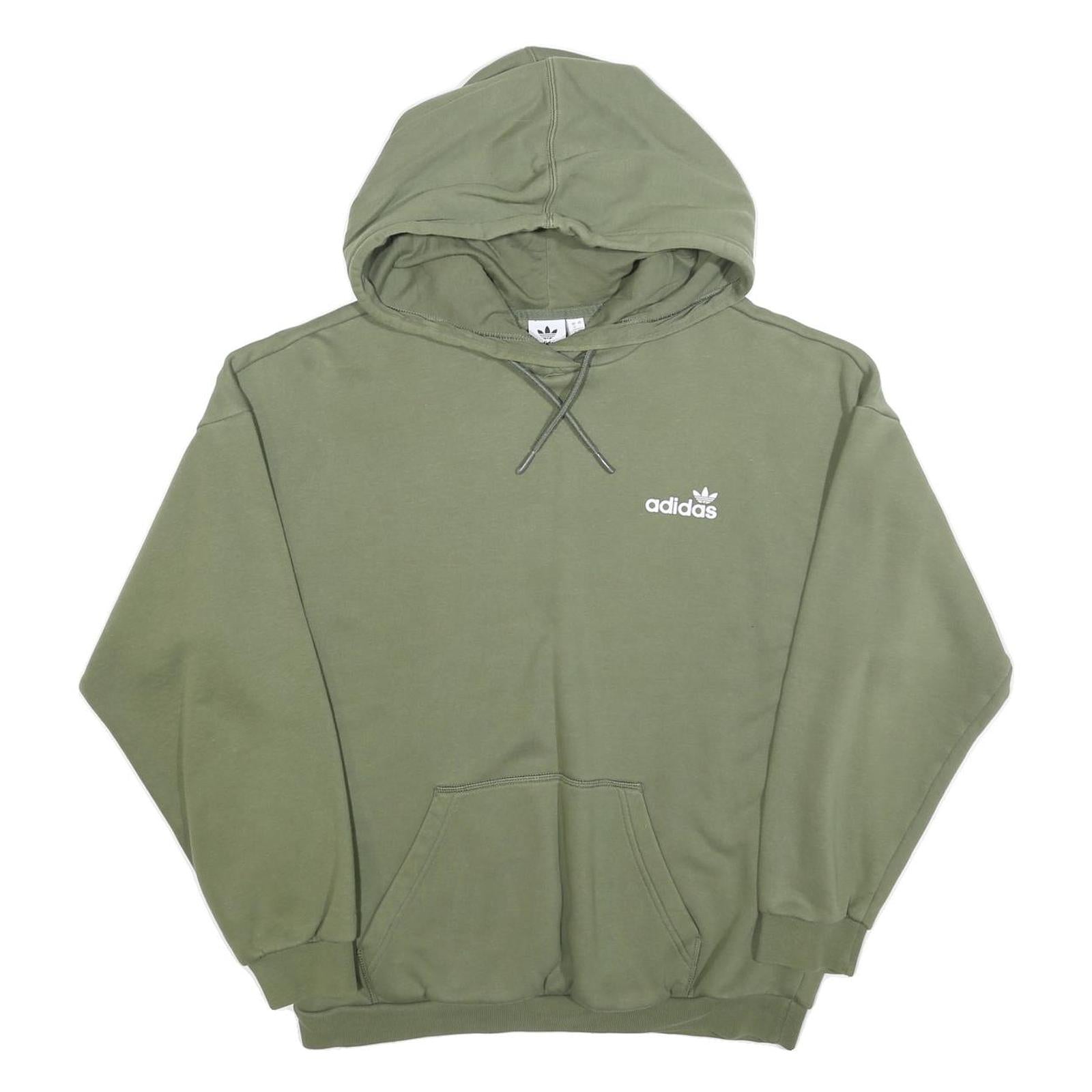 ADIDAS Womens Green Cotton Blend Pullover Hoodie UK 12 Casual Sportswear Refurbished - N/A refurbished available on Cerqular