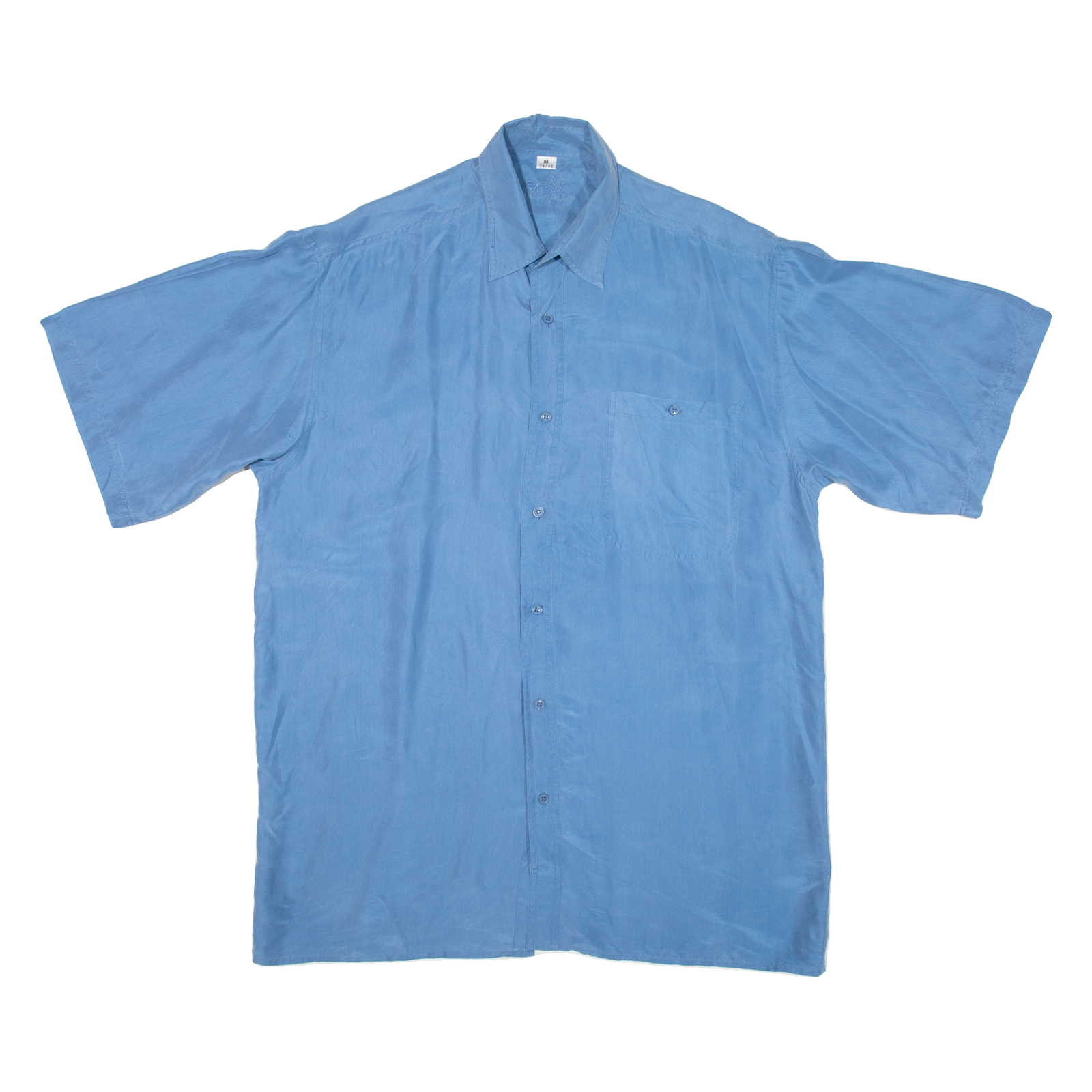 GATSBY Mens Plain Shirt Blue M Refurbished - N/A refurbished available on Cerqular