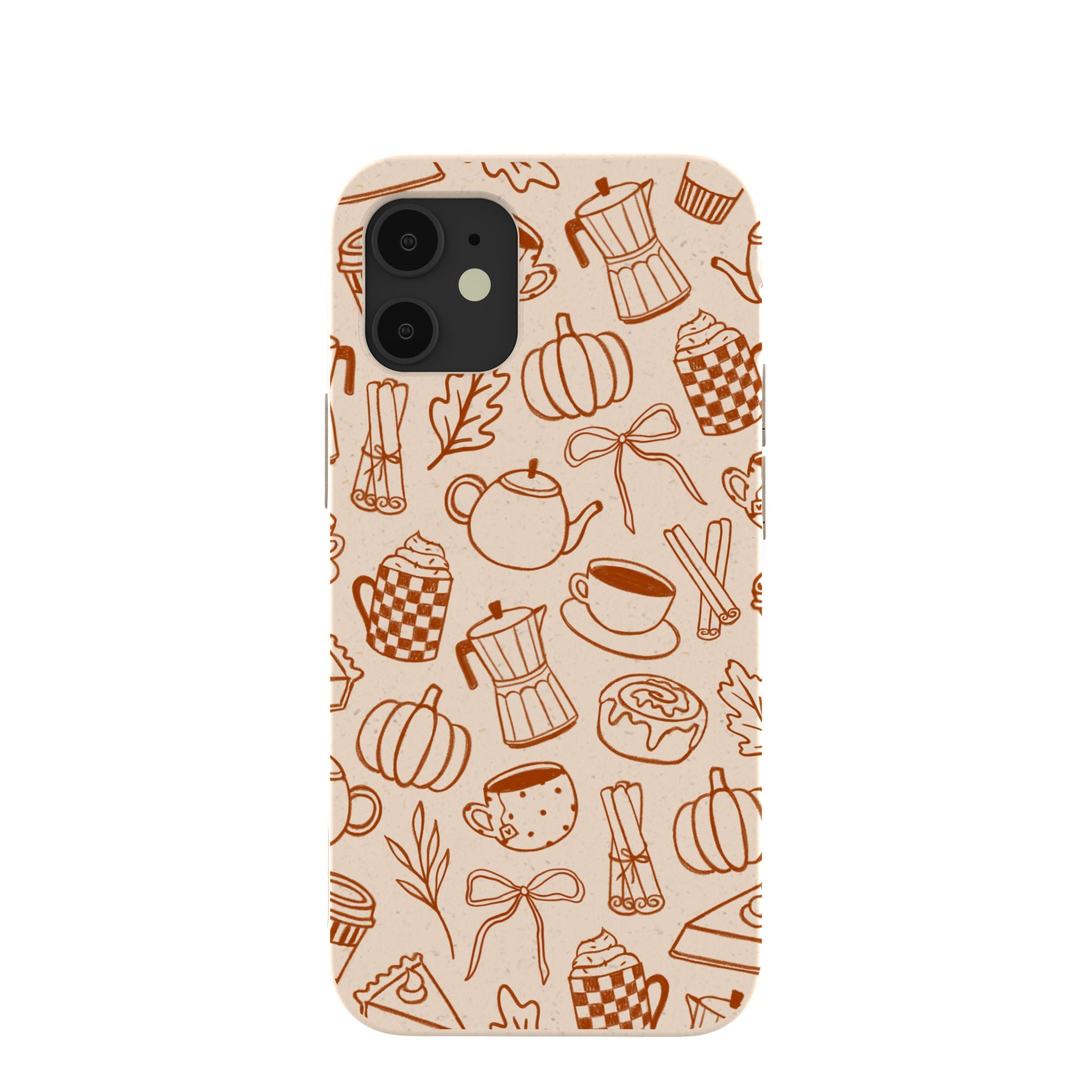 Seashell Pumpkin Spice iPhone 12 Mini Case Refurbished - Pela Case refurbished available on Cerqular