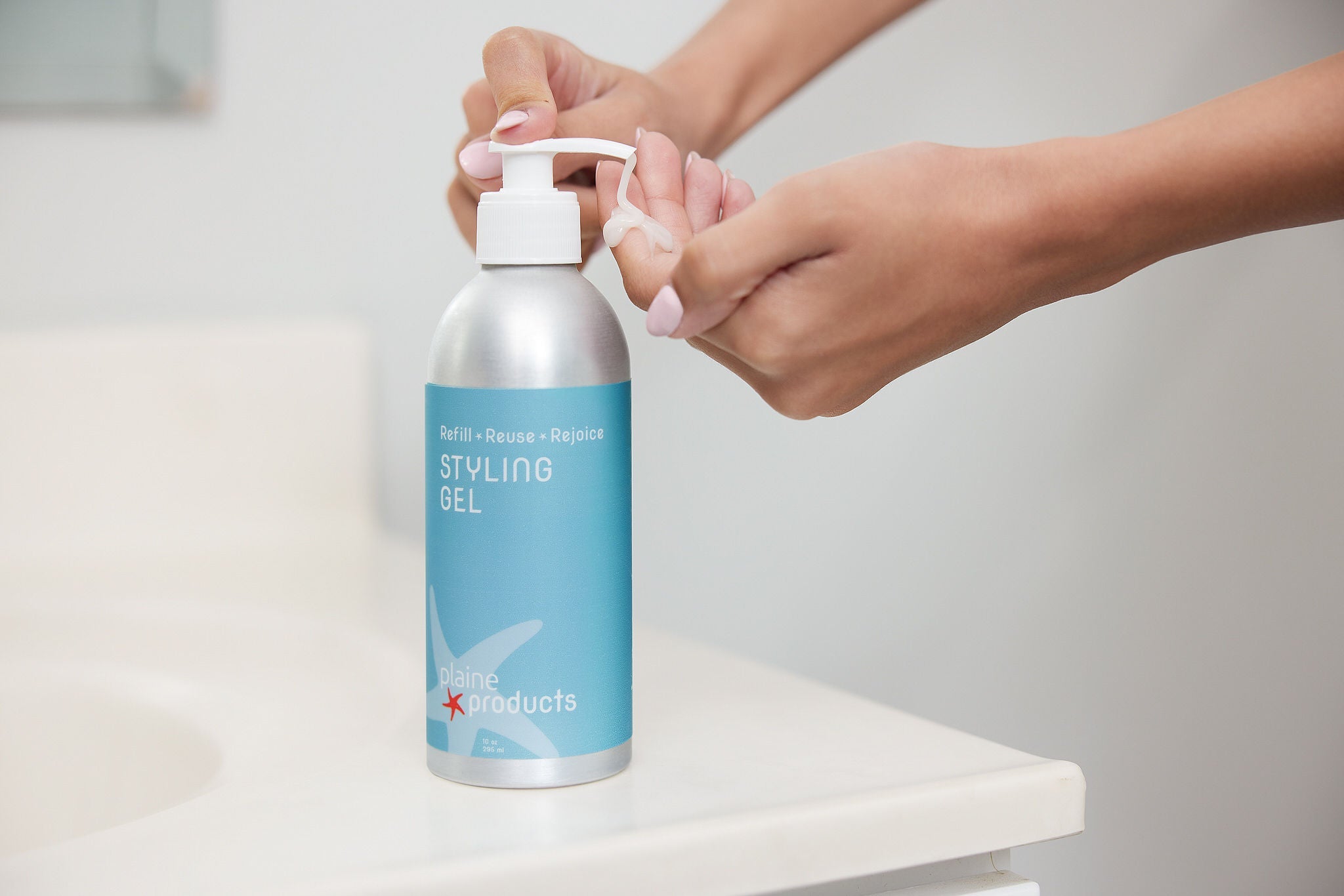 Styling Gel | Scent: Sage | Size: 10 oz | Pump: 10oz Pump (+$0.75) Refurbished - Plaine Products refurbished available on Cerqular