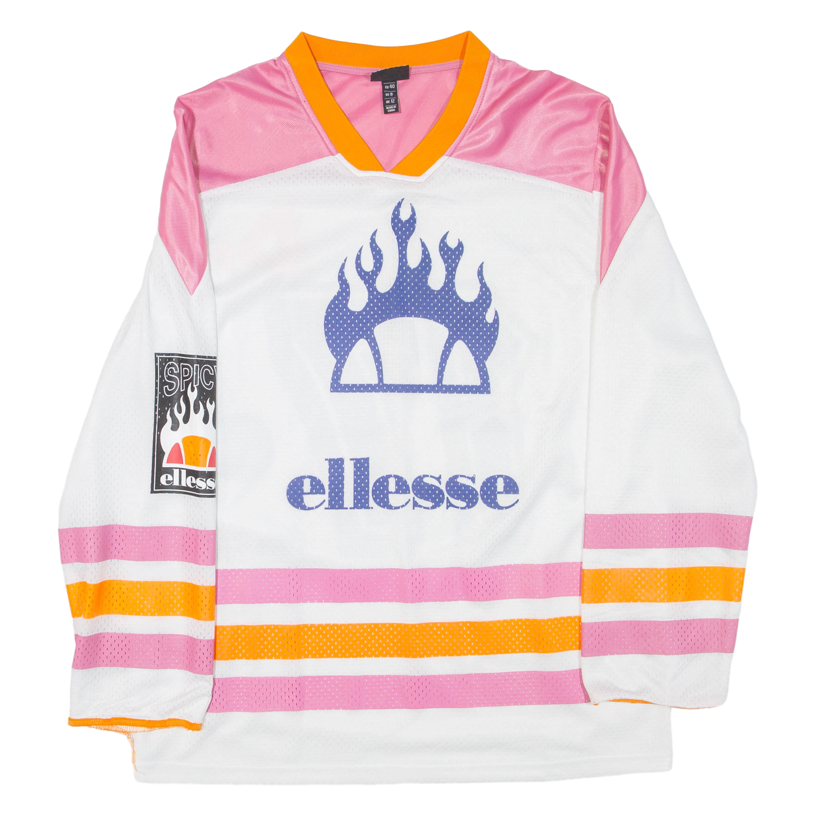 ELLESSE Womens Jersey Pink 3/4 Sleeve V-Neck UK 12 Refurbished - N/A refurbished available on Cerqular