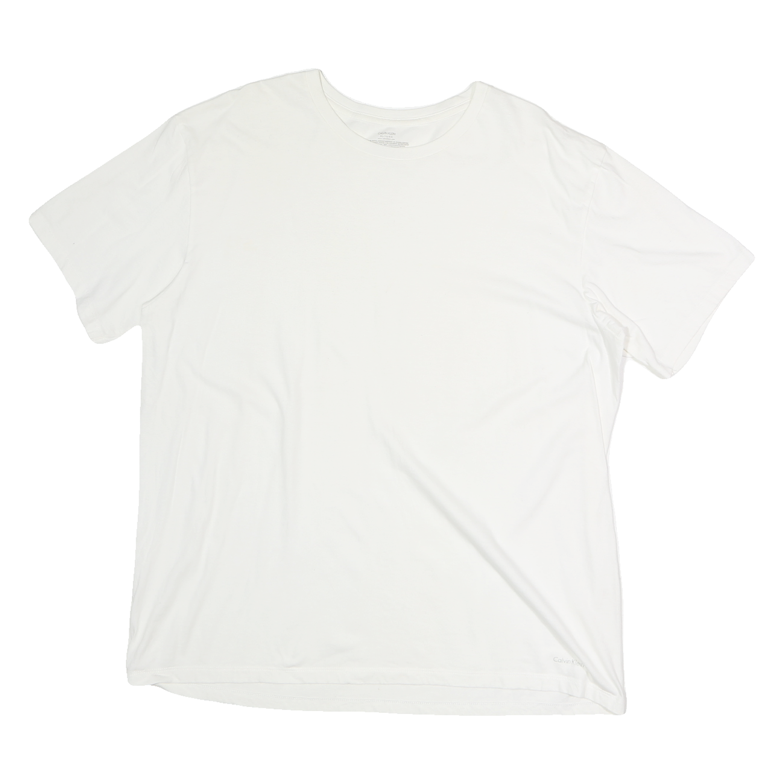 CALVIN KLEIN Mens White T-Shirt XL Short Sleeve Crew Neck Plain Cotton Refurbished - N/A refurbished available on Cerqular