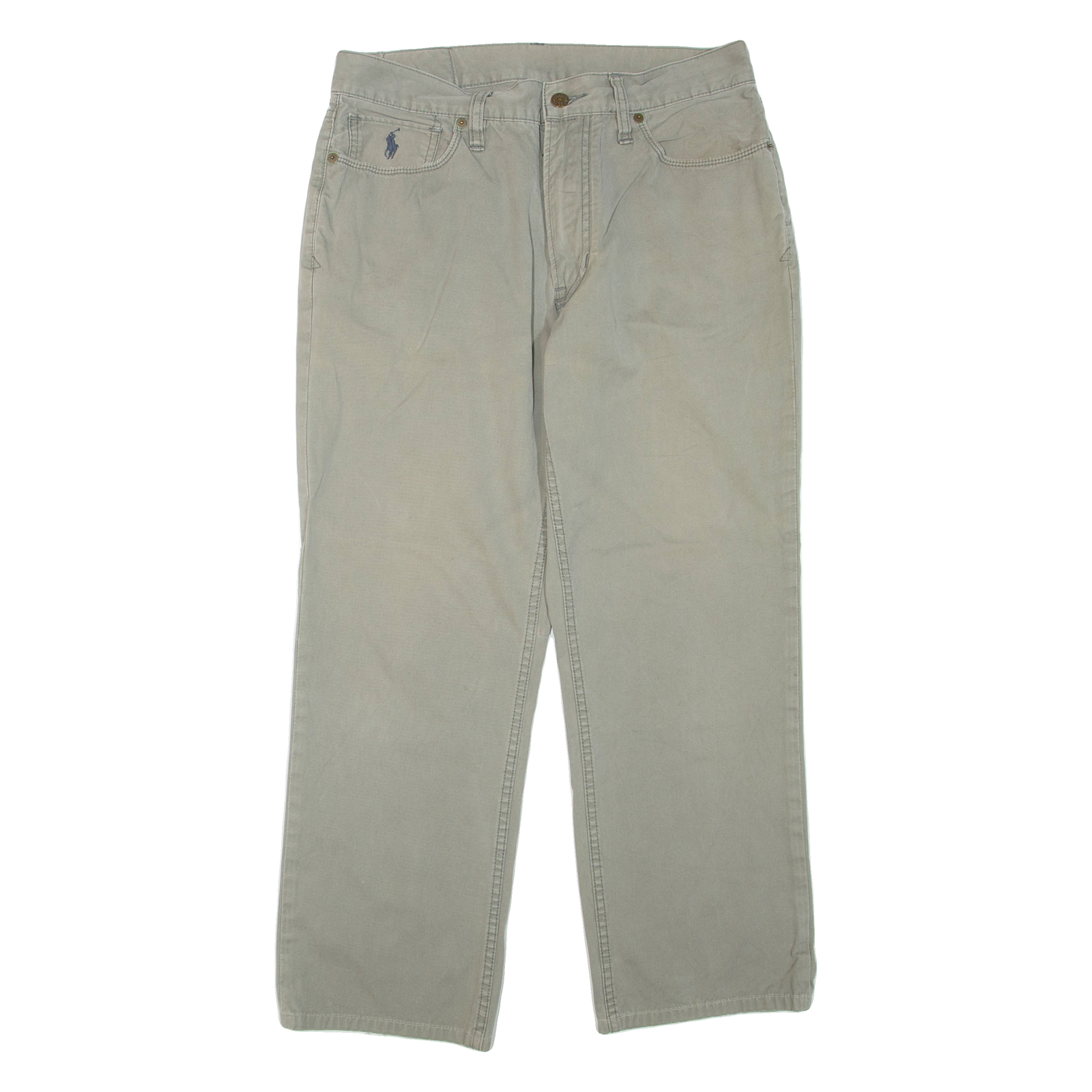 POLO RALPH LAUREN Womens Trousers Grey Regular Straight W32 L27 Refurbished - N/A refurbished available on Cerqular
