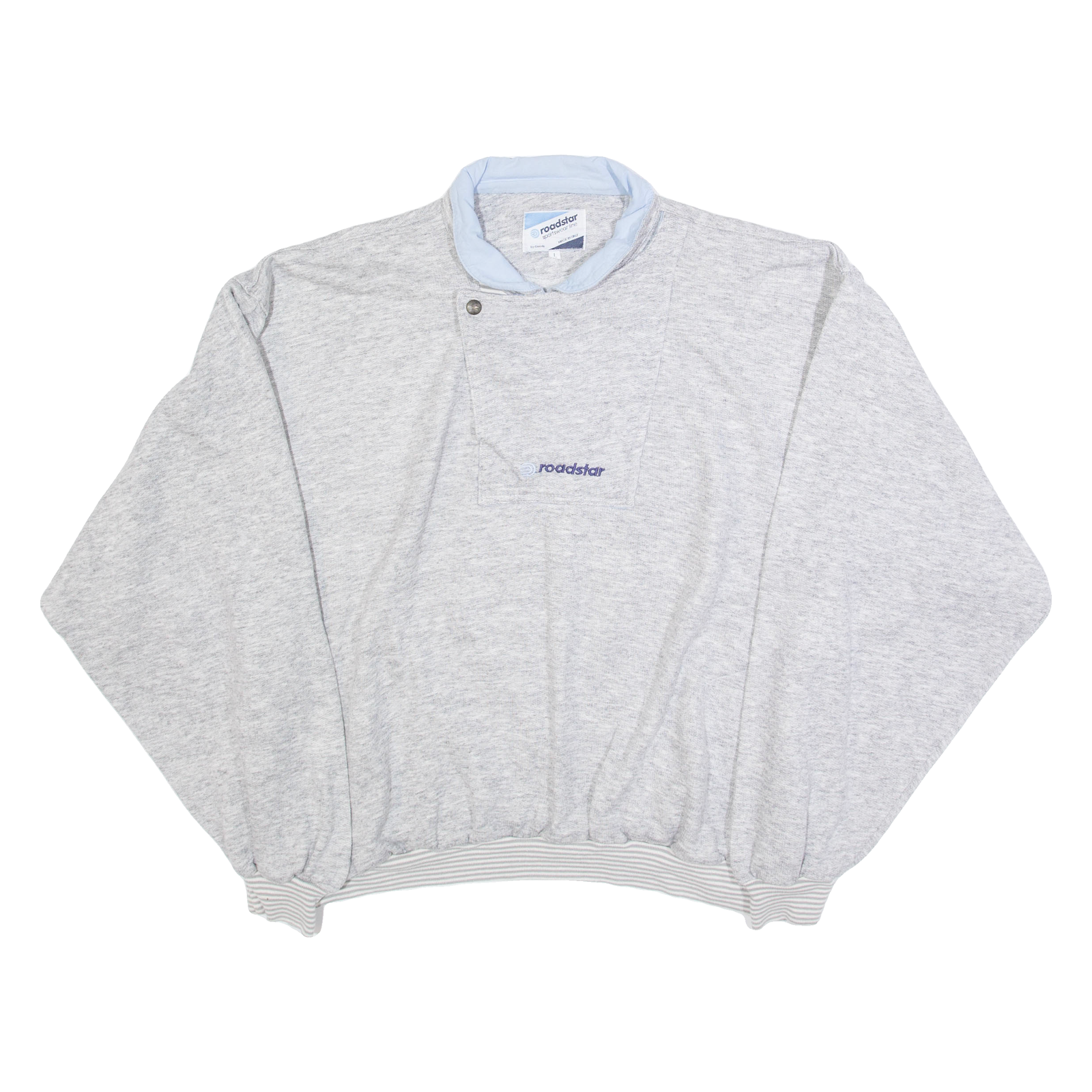 ROADSTAR Mens Sweatshirt Grey Collared L Refurbished - N/A refurbished available on Cerqular