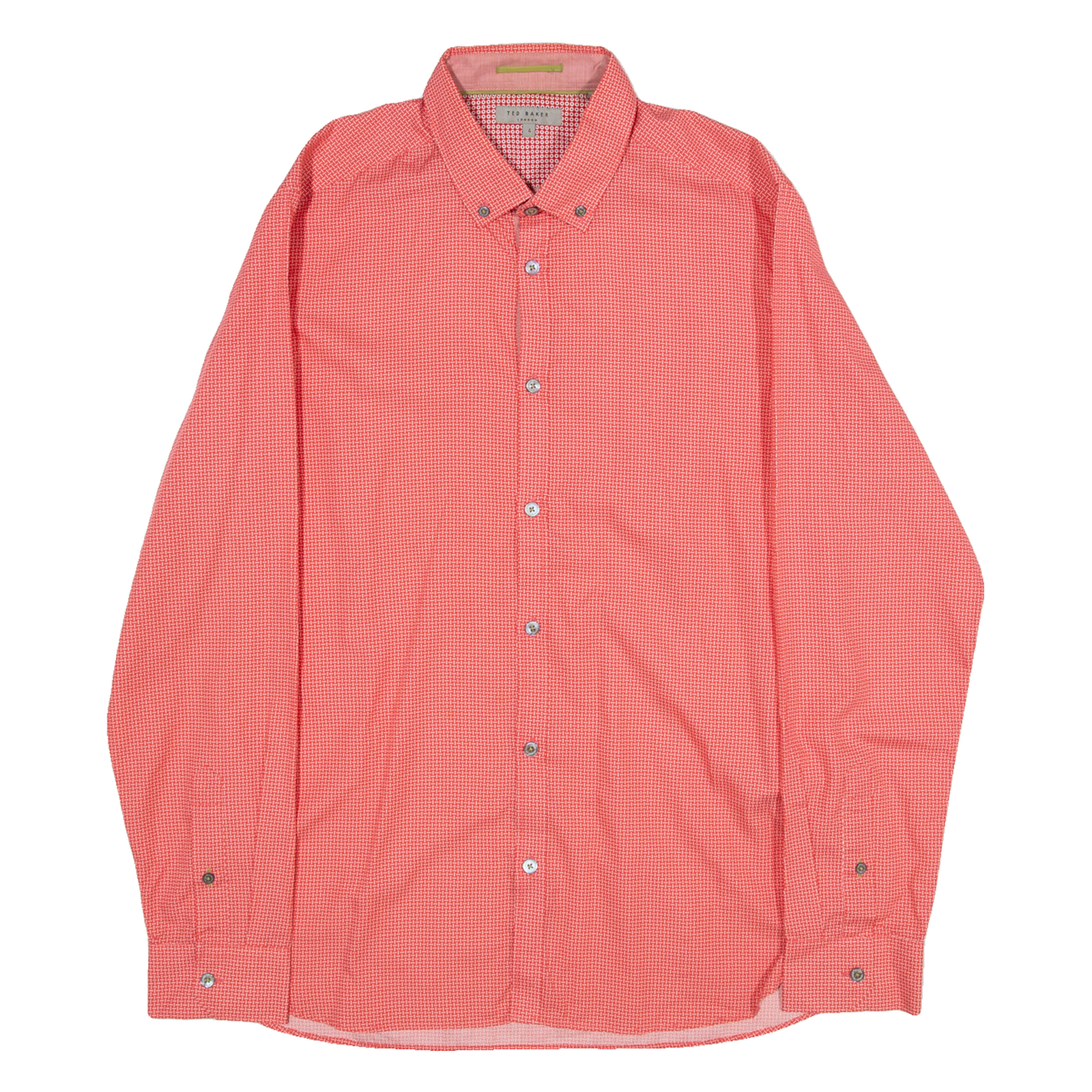 TED BAKER Mens Shirt Red Long Sleeve M Refurbished - N/A refurbished available on Cerqular