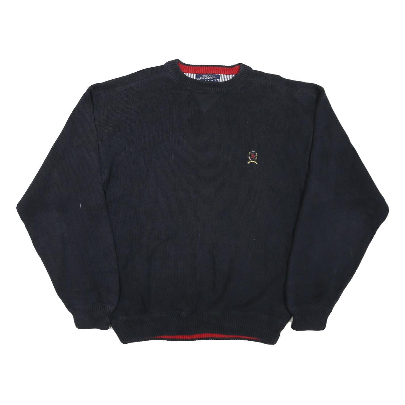 Buy TOMMY HILFIGER Mens Navy Blue Patterned Cotton Blend Classic Jumper Crew Neck XL Refurbished - $40.29 TOMMY HILFIGER Mens Navy Blue Patterned Cotton Blend Classic Jumper Crew Neck XL Refurbished - N/A refurbished available on Cerqular