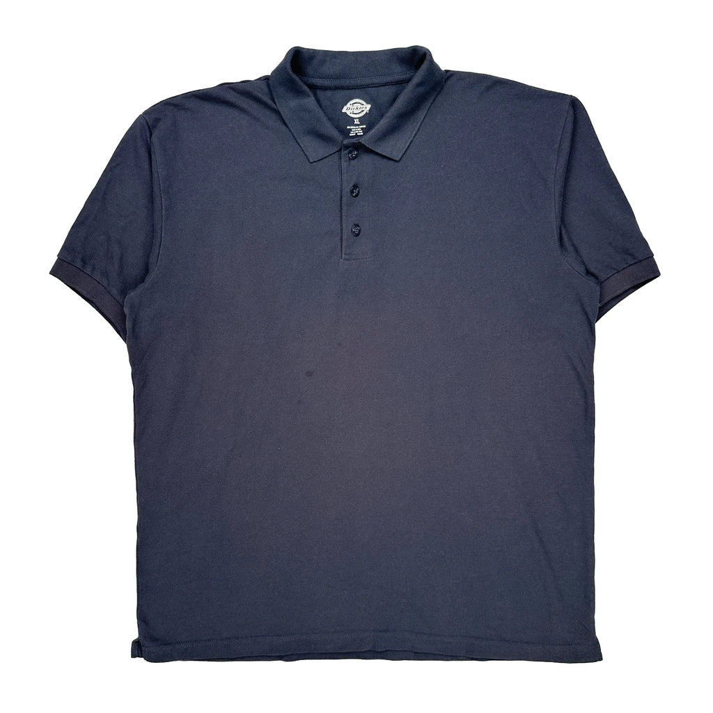 Dickies Polo Shirt - XL Navy Cotton Blend Refurbished - Thrifted (note: this is a term often used to describe second- refurbished available on Cerqular