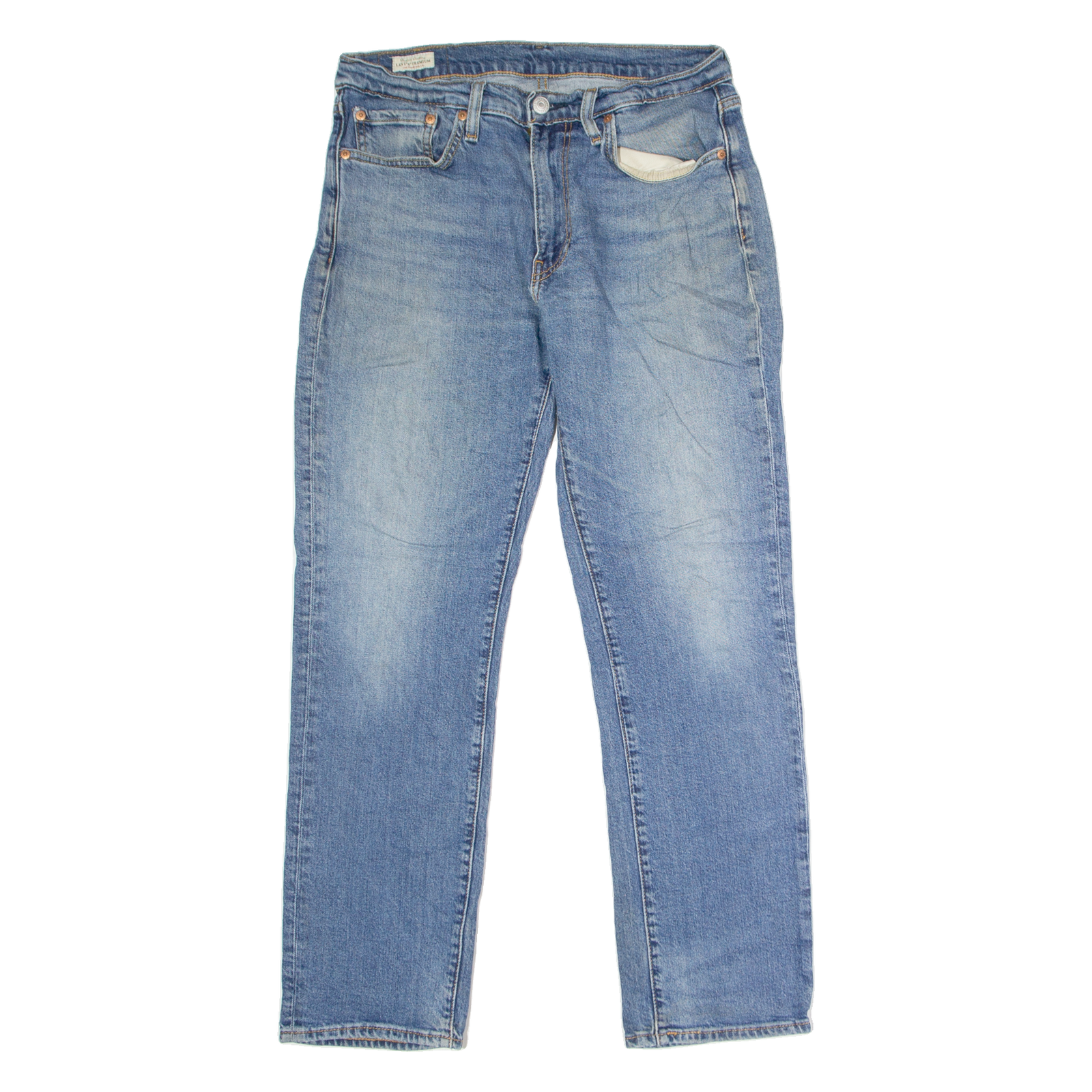 LEVI'S 514 Big E Jeans Mens Blue Slim Straight Stone Wash W32 L30 Refurbished - N/A refurbished available on Cerqular