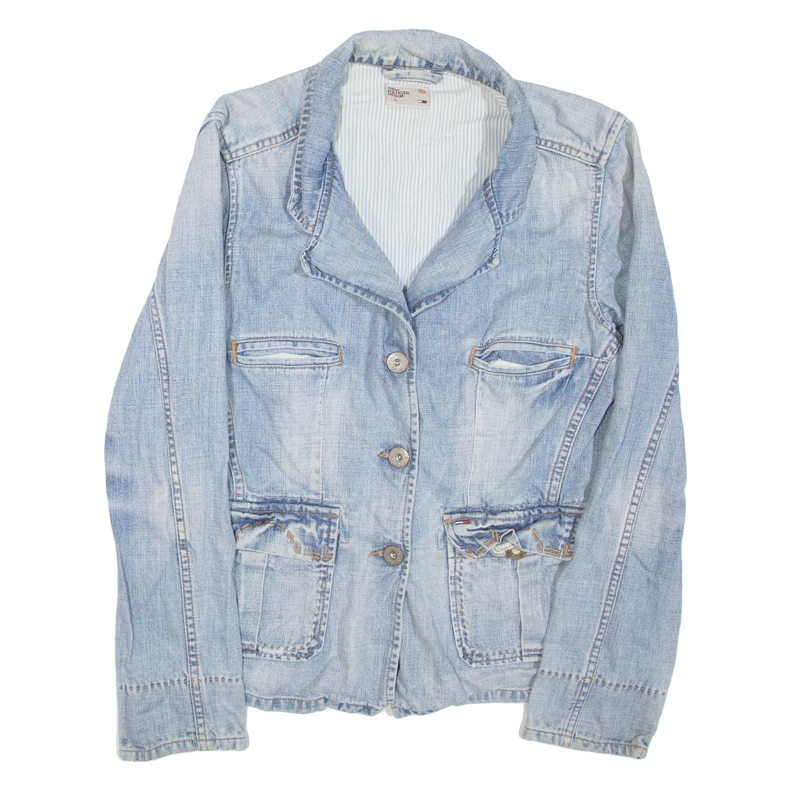 TOMMY HILFIGER Womens Denim Jacket Blue L Refurbished - N/A refurbished available on Cerqular