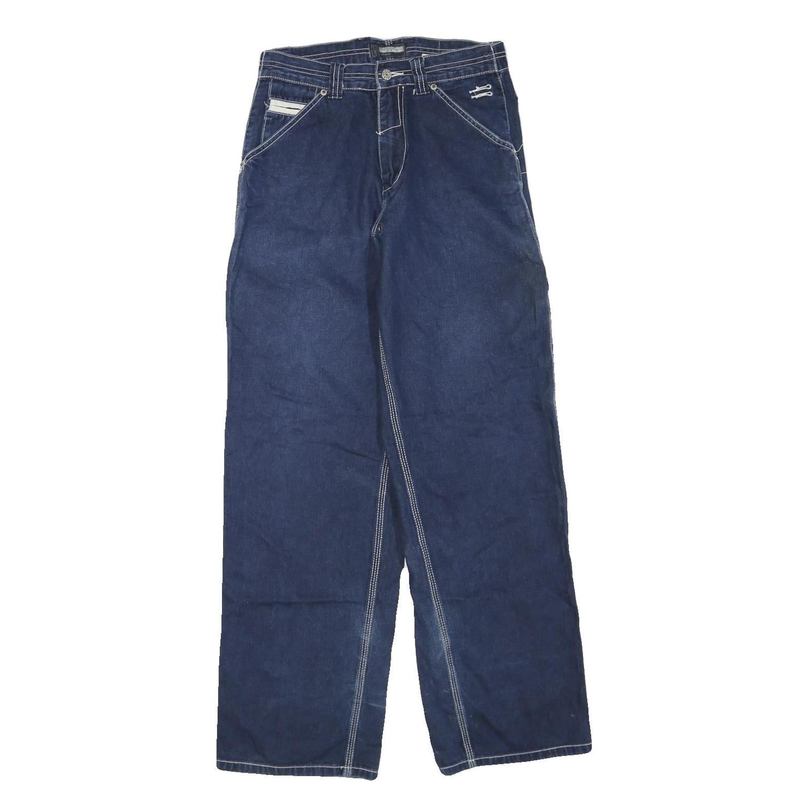 VIBE JEANS Womens Jeans Blue Regular Straight Denim W28 L32 Casual Wear Refurbished - N/A refurbished available on Cerqular