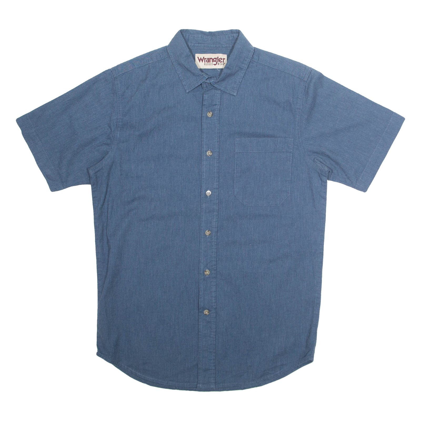 Buy WRANGLER Denim Look Mens Plain Shirt Blue Short Sleeve M Refurbished - $28.59 WRANGLER Denim Look Mens Plain Shirt Blue Short Sleeve M Refurbished - N/A refurbished available on Cerqular