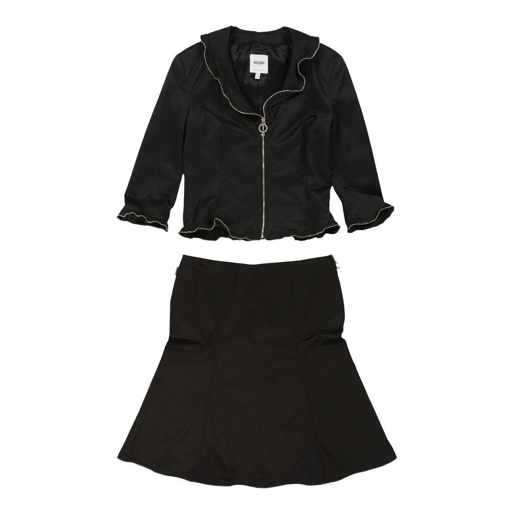 Moschino Jeans Co-Ord - Small Black Cotton Blend | Size: small Refurbished - N/A (Preloved Designer is not a specific brand, it refurbished available on Cerqular
