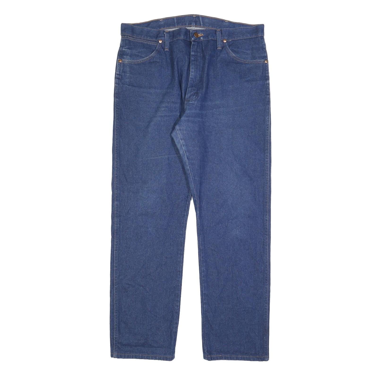 WRANGLER Mens Regular Blue Denim Jeans W36 L31 Classic Zip Cotton Blend Pockets Refurbished - N/A refurbished available on Cerqular