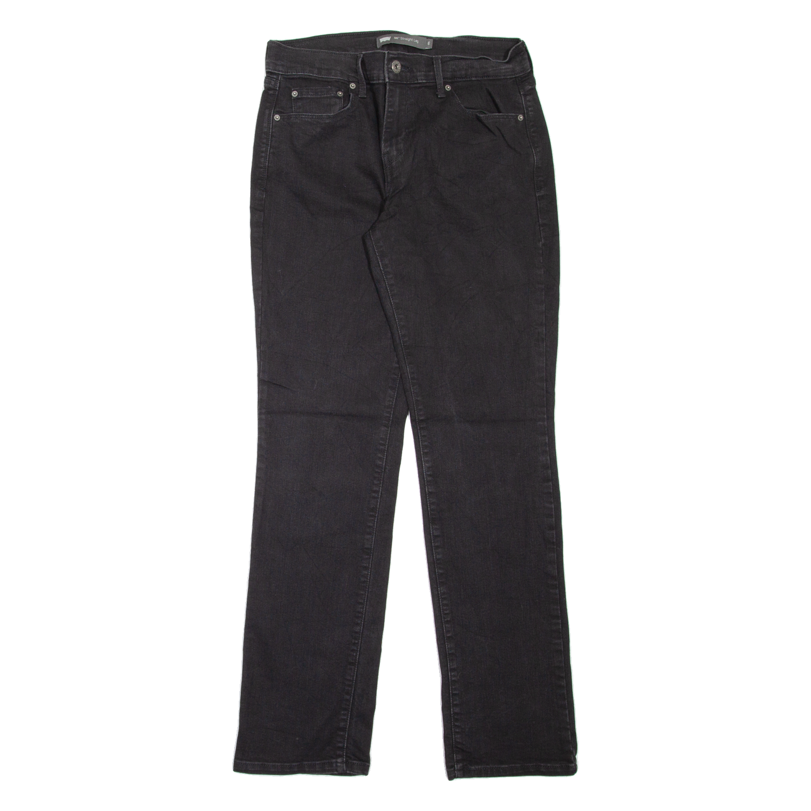 LEVI'S 505 Womens Jeans Black Regular Straight W28 L32 Refurbished - N/A refurbished available on Cerqular