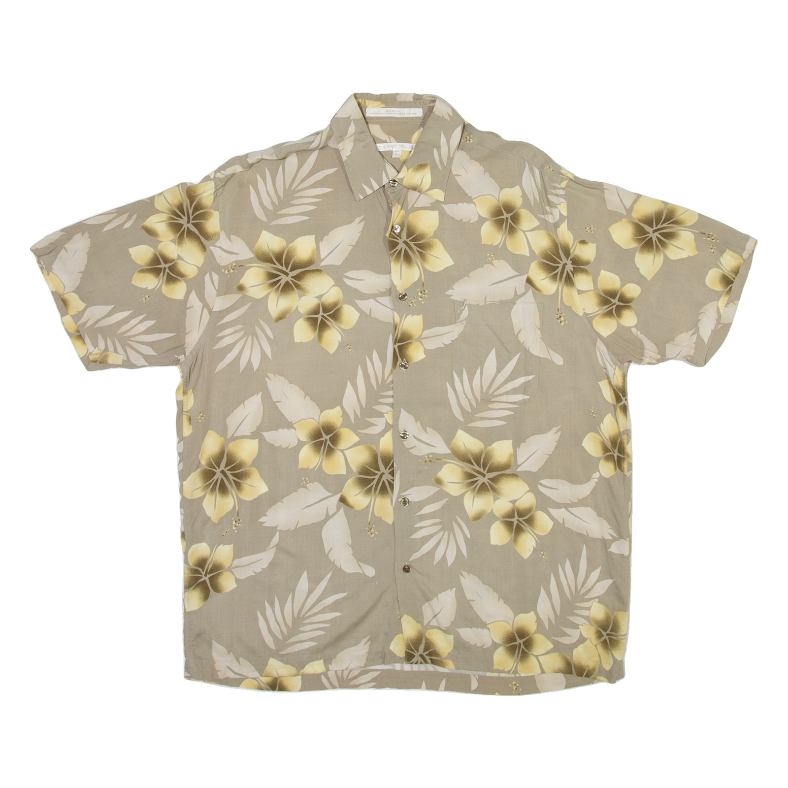 PERRY ELLIS Mens Shirt Brown Floral L Refurbished - N/A refurbished available on Cerqular