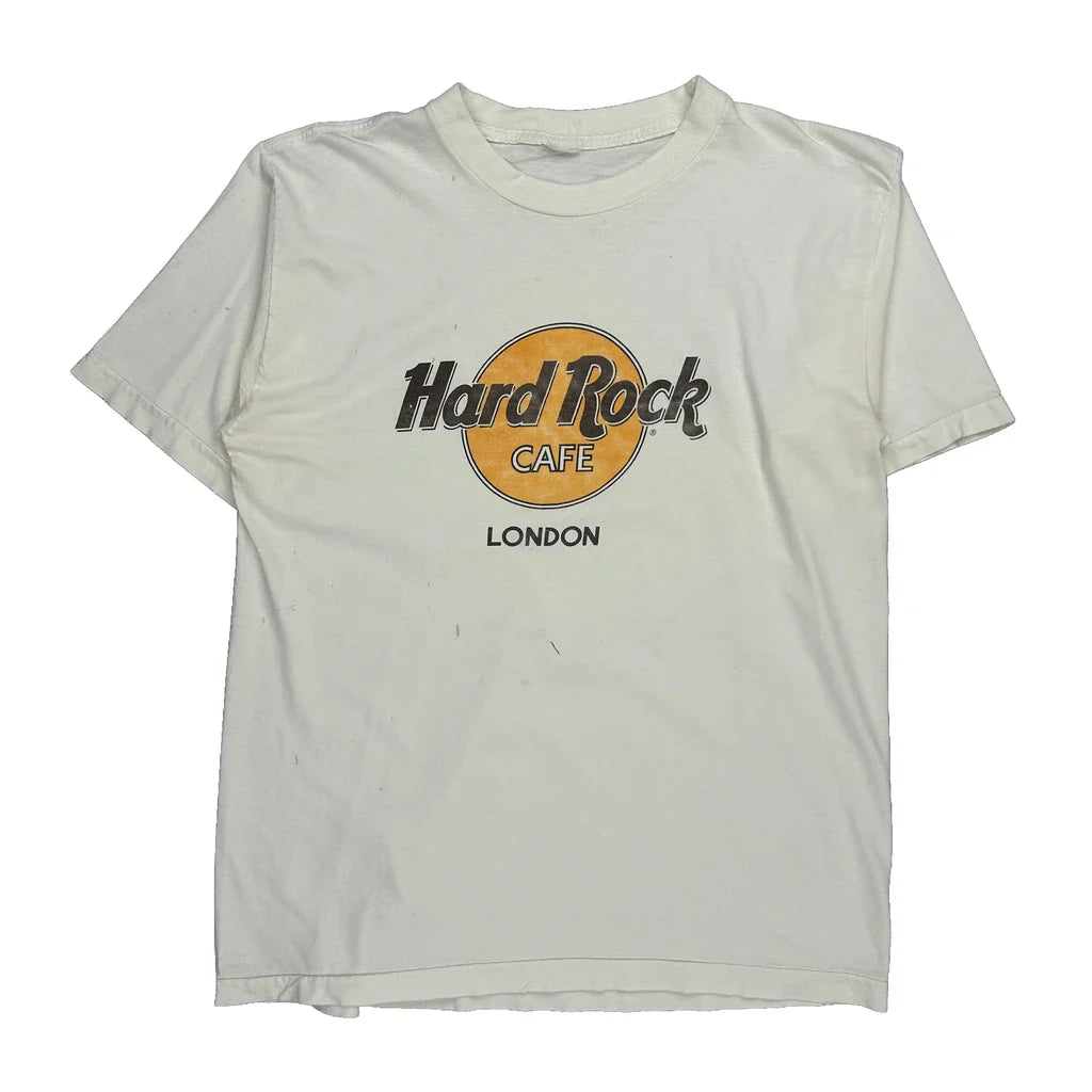 Buy Hard Rock Cafe Single Stitch T-Shirt - XL White Cotton Refurbished - $33.49 Hard Rock Cafe Single Stitch T-Shirt - XL White Cotton Refurbished - Thrifted (note: this is a term often used to describe second- refurbished available on Cerqular