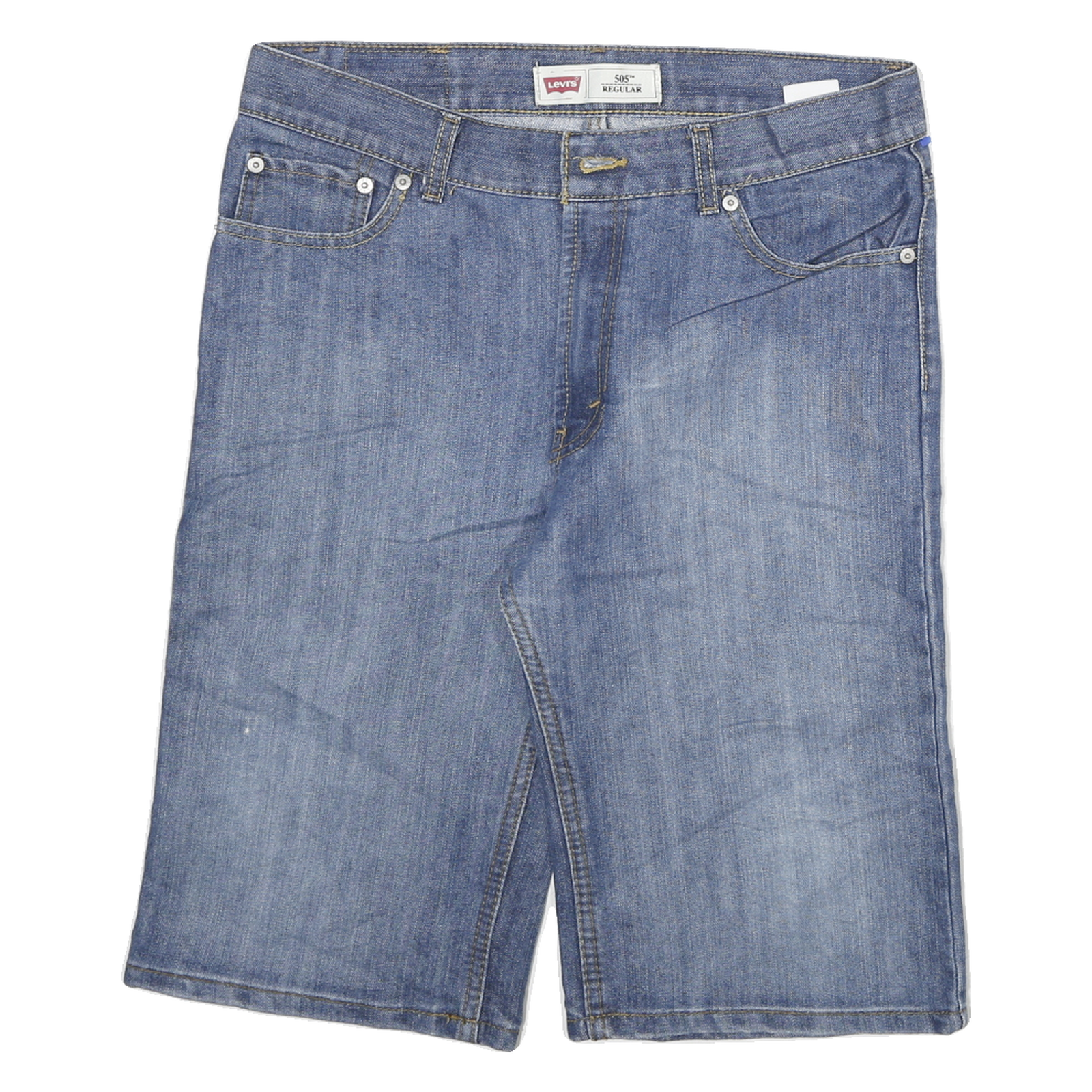 LEVI'S Womens Denim Blue Shorts L W32 Casual Cotton 505 Regular Fit Refurbished - N/A refurbished available on Cerqular