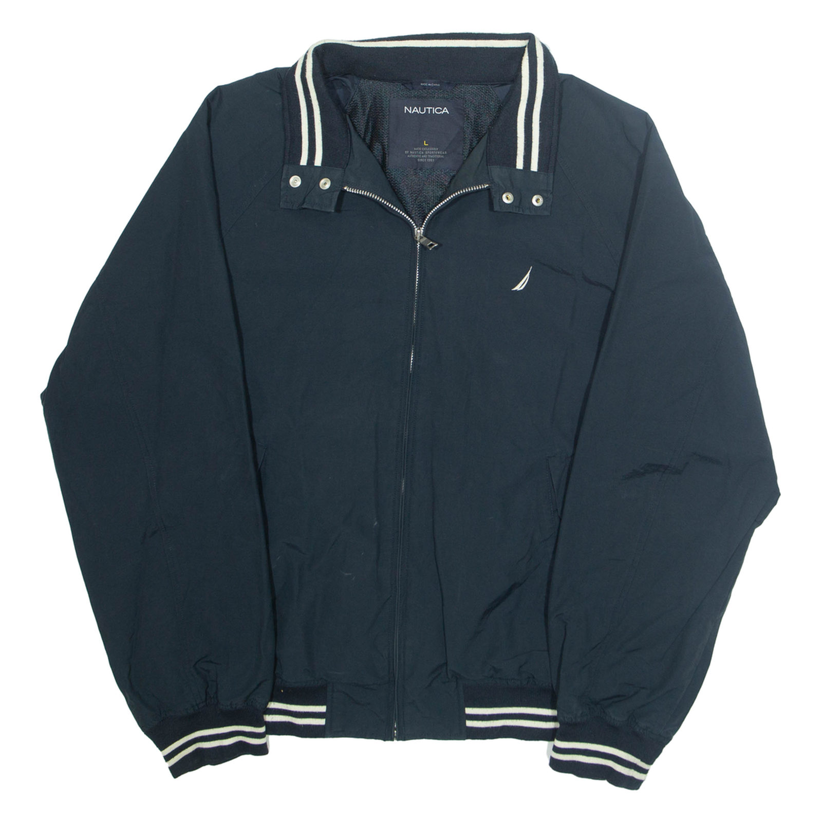 NAUTICA Mens Lined Jacket Blue L Refurbished - N/A refurbished available on Cerqular