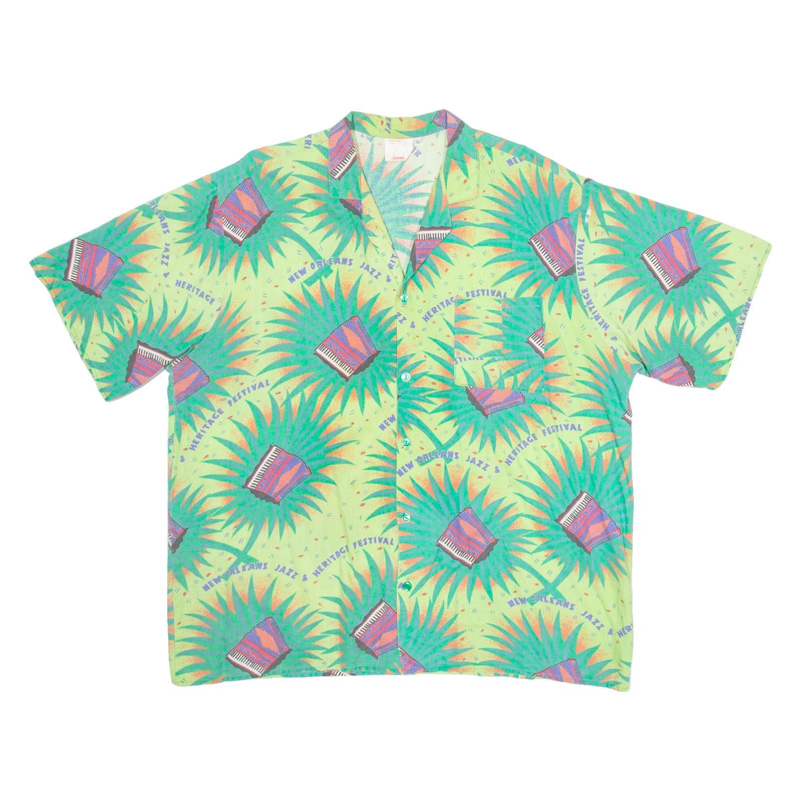 PRO CREATIONS Mens Shirt Green Floral XL Refurbished - N/A refurbished available on Cerqular
