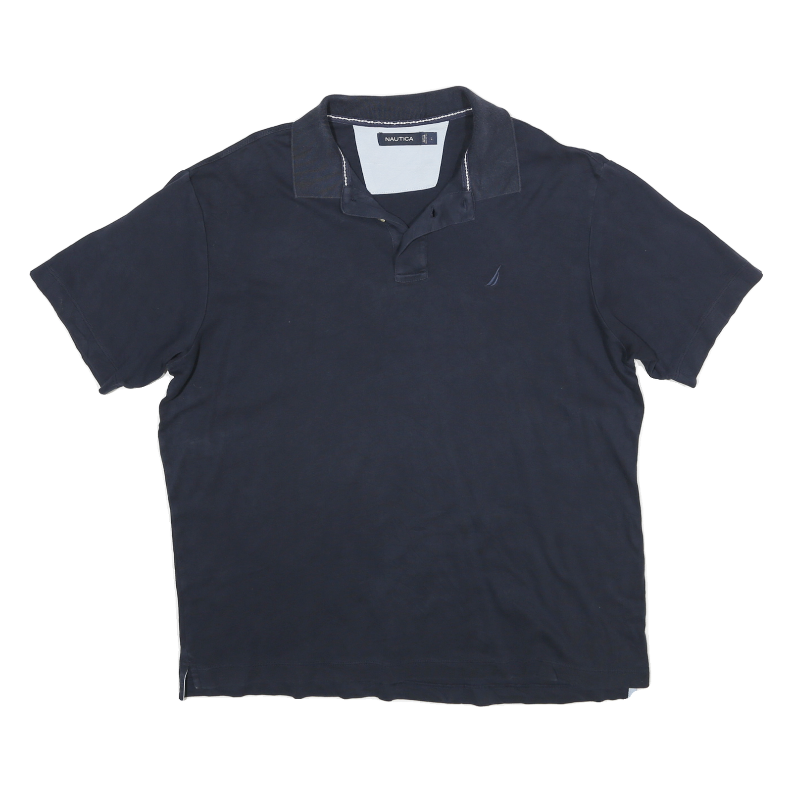 Buy NAUTICA Mens Navy Blue Short Sleeve Plain Polo Shirt L Cotton Casual Refurbished - $18.19 NAUTICA Mens Navy Blue Short Sleeve Plain Polo Shirt L Cotton Casual Refurbished - N/A refurbished available on Cerqular