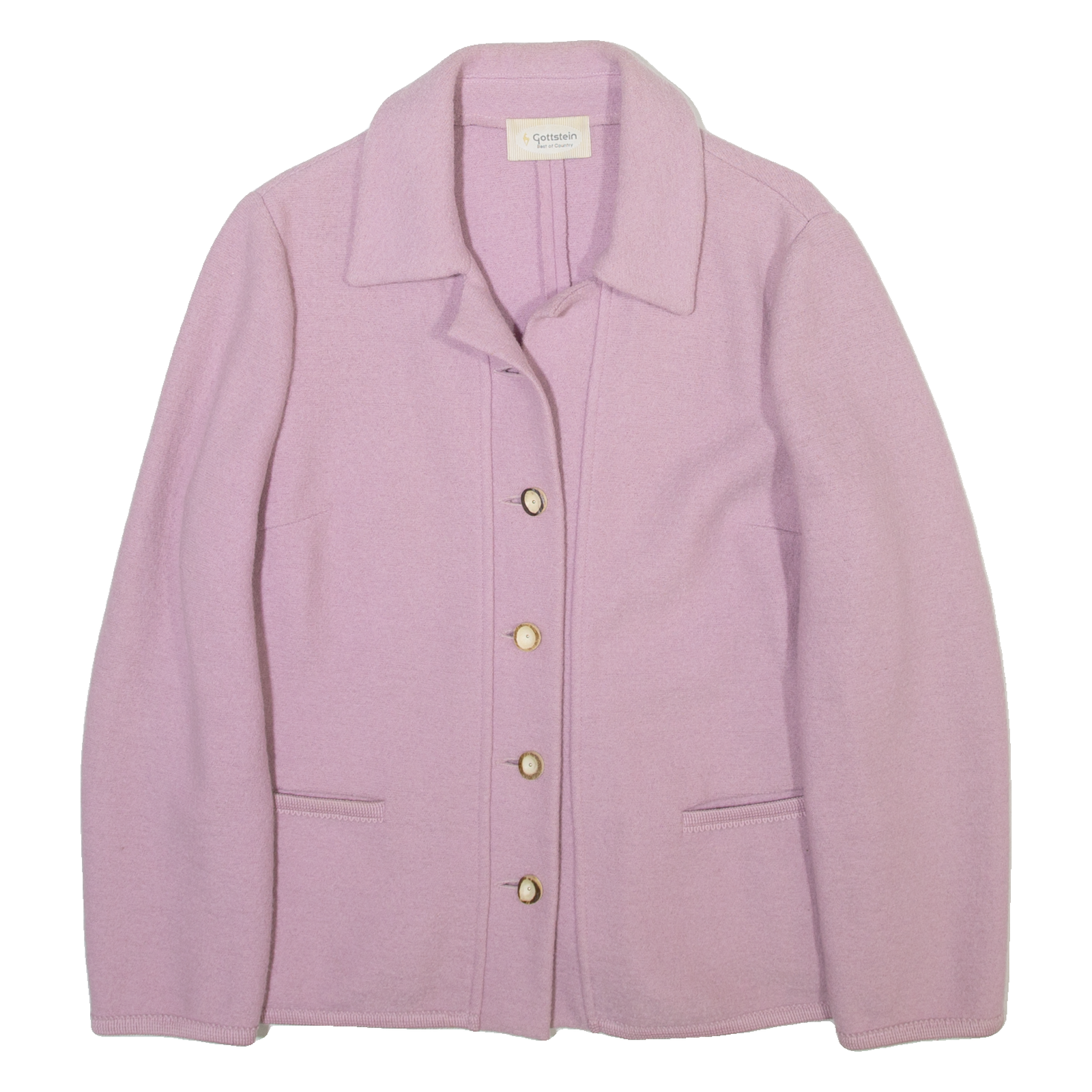 GOTTSTEIN Womens Blazer Jacket Pink Wool UK 12 Refurbished - N/A refurbished available on Cerqular